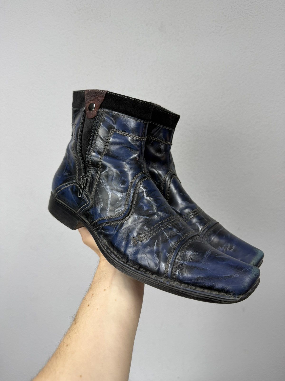 If Six Was Nine Vintage Italian AS 98 Like Guidi 795v Leather Biker Boots Size US 10 / EU 43 - 2 Thumbnail