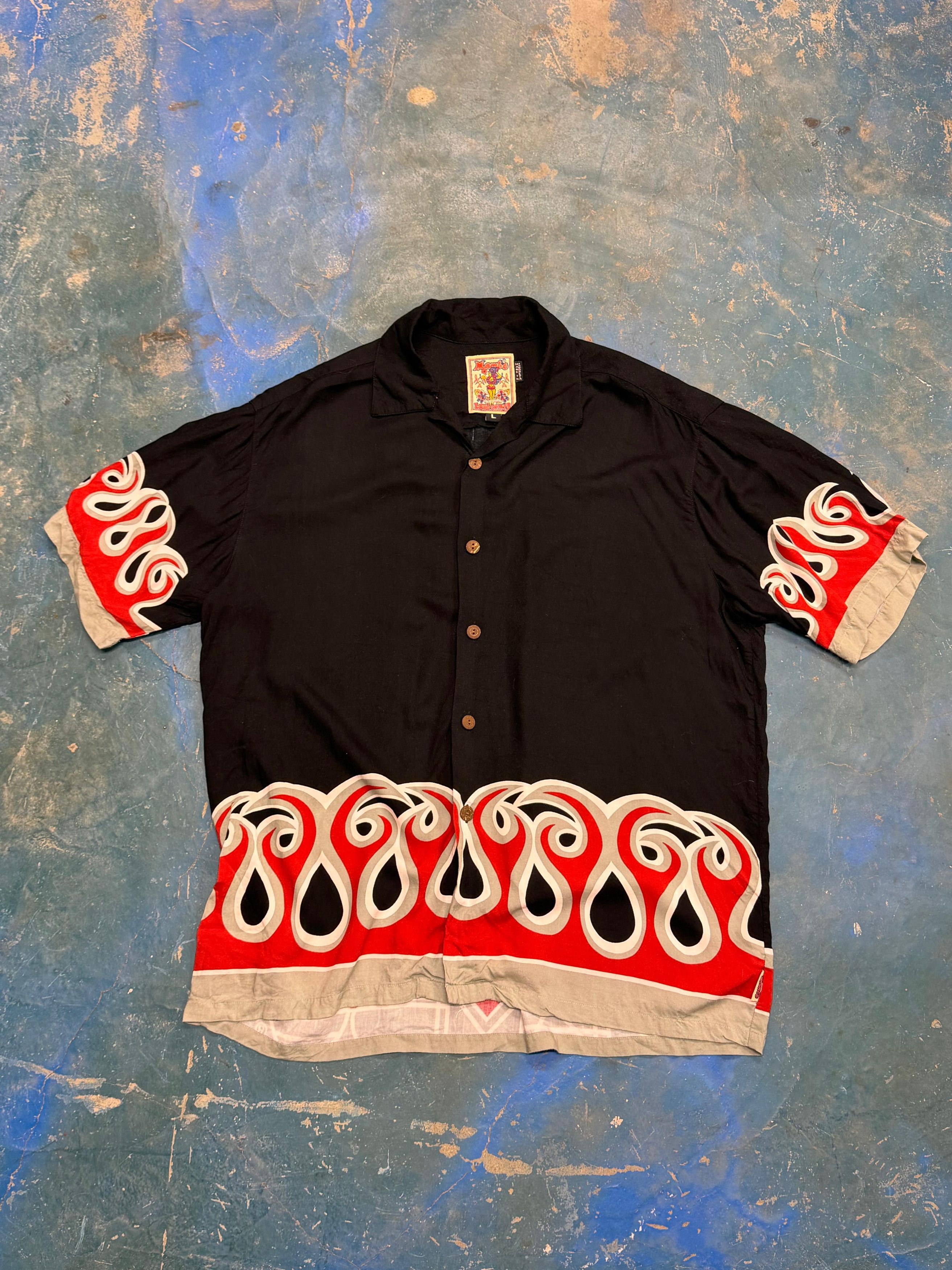 Mambo Vintage Mambo "Loud Shirt" - Flame Border Print - Size L Size US L / EU 52-54 / 3 - 1 Thumbnail