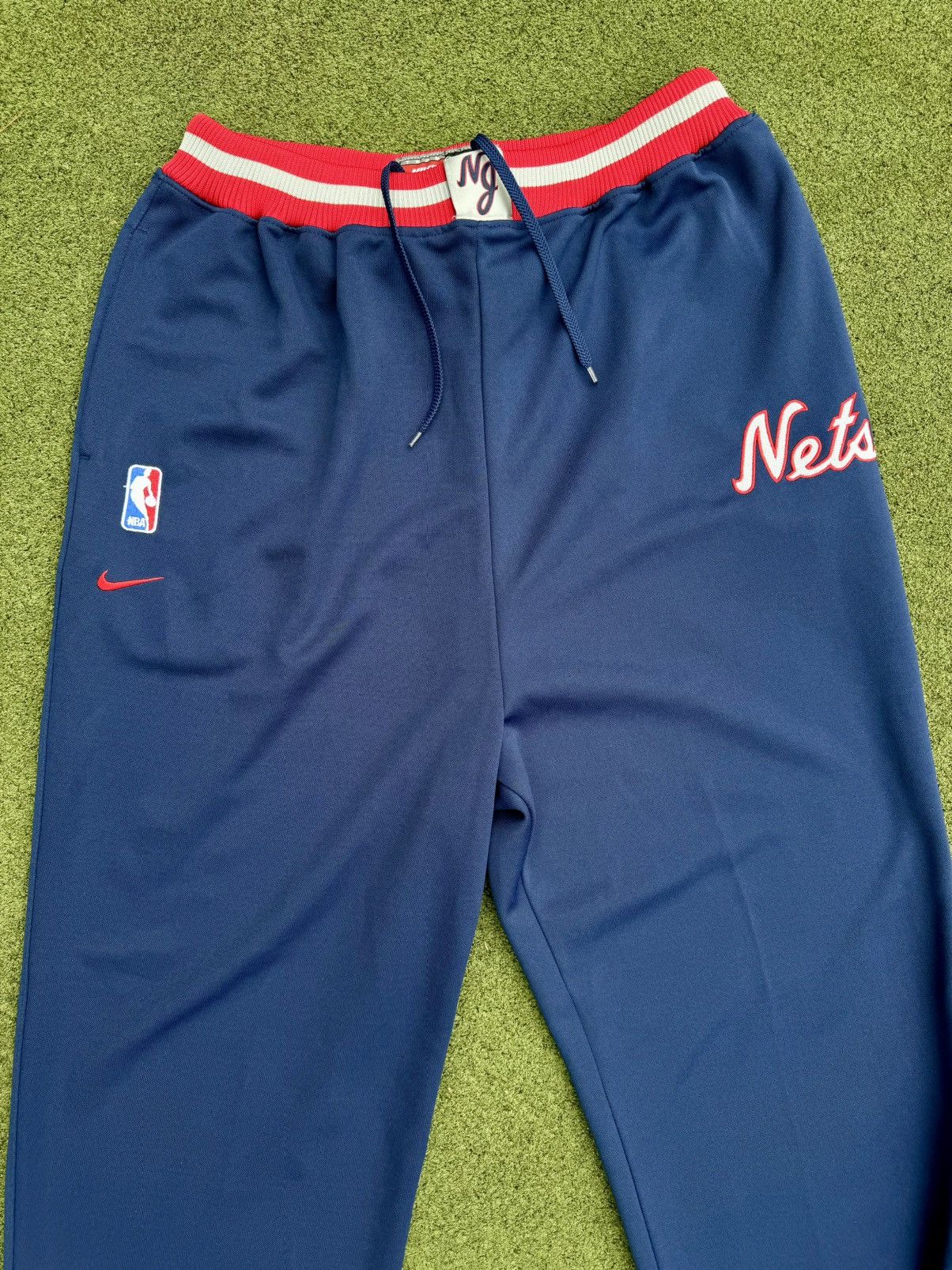 NBA × Nike × Vintage New Jersey Nets Y2K Vintage Nike NBA Warm-Up Pants Size US 32 / EU 48 - 2 Thumbnail