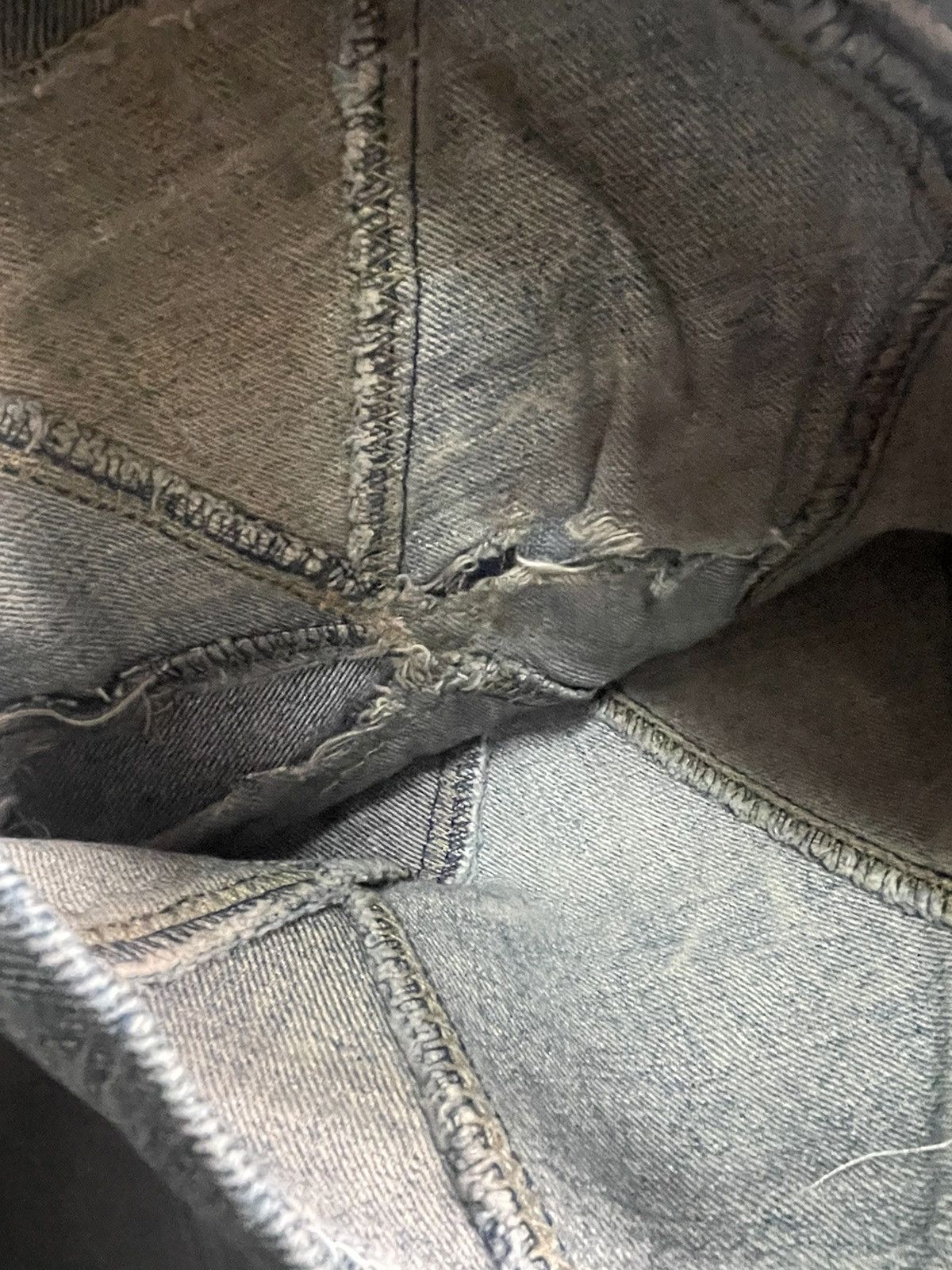 Indigo × Vintage Vintage Indigo Gold Custom Patch Denim Size US 41 - 16 Thumbnail