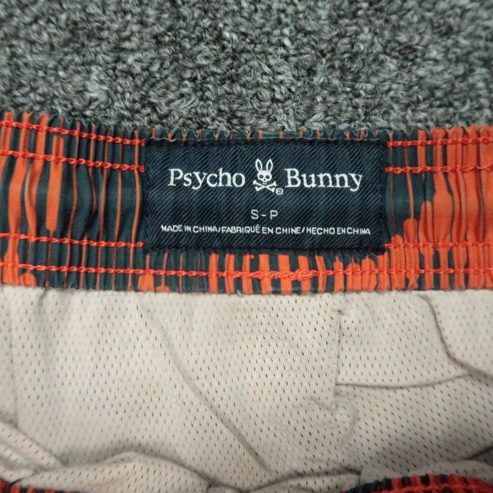 Psycho Bunny Psycho Bunny Swim Trunks Mens Small Orange Gray Camo Lined Shorts Size US 29 - 2 Thumbnail