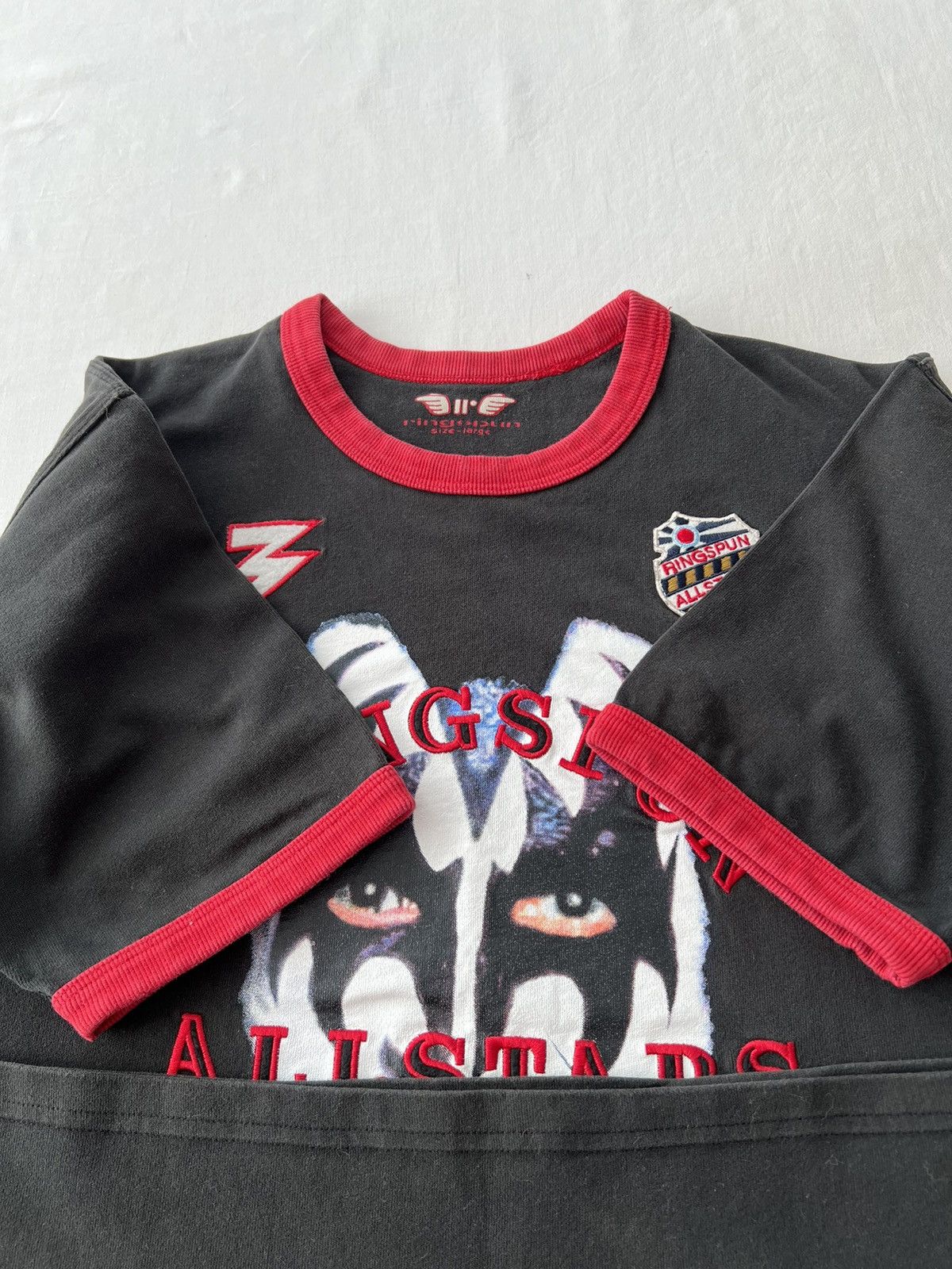 Ringspun Vintage Kiss Ringspun Allstars Ringer Black T-shirt Size US M / EU 48-50 / 2 - 7 Thumbnail