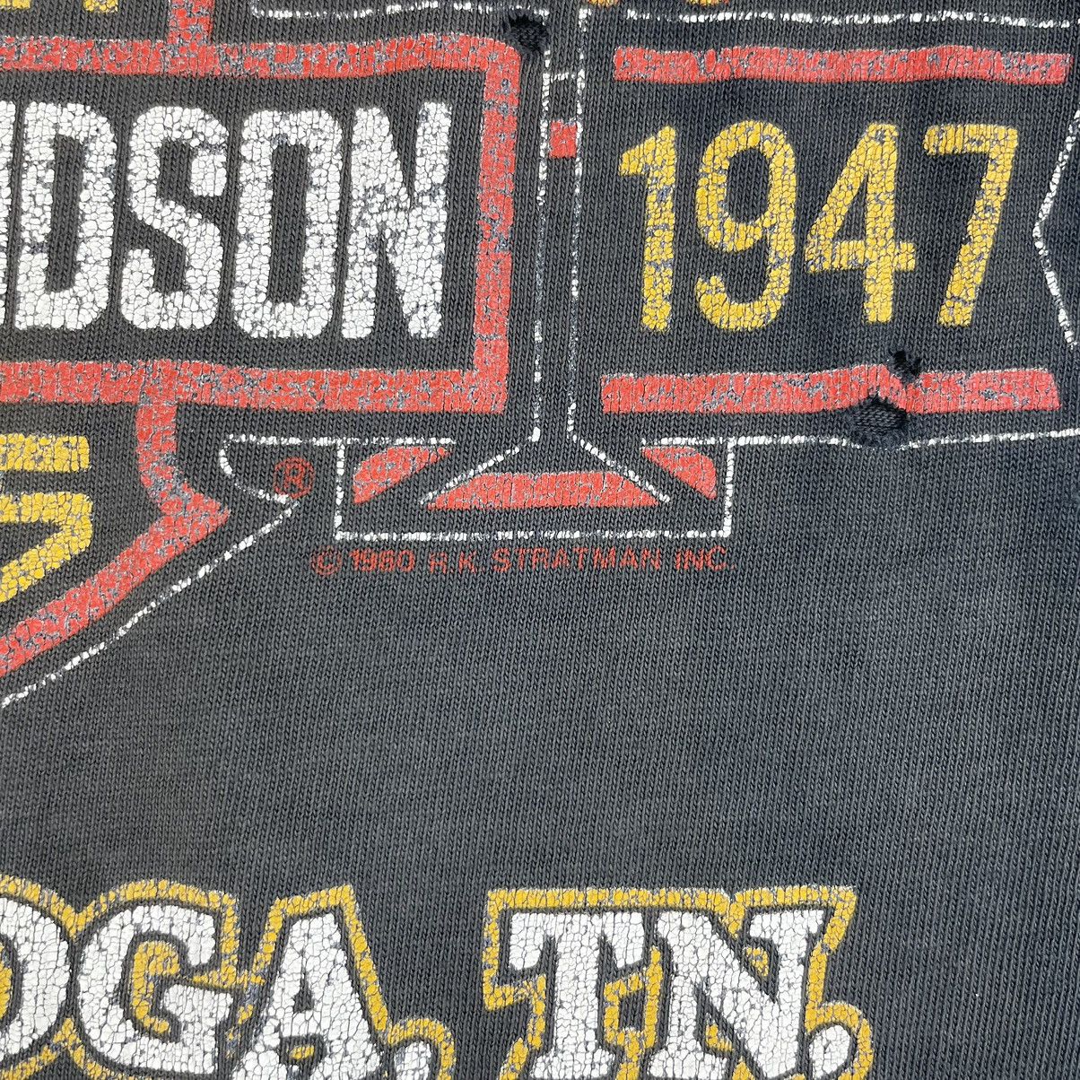 Harley Davidson VINTAGE 80'S THRASHED FADED HARLEY DAVIDSON T-SHIRT Size US L / EU 52-54 / 3 - 6 Thumbnail