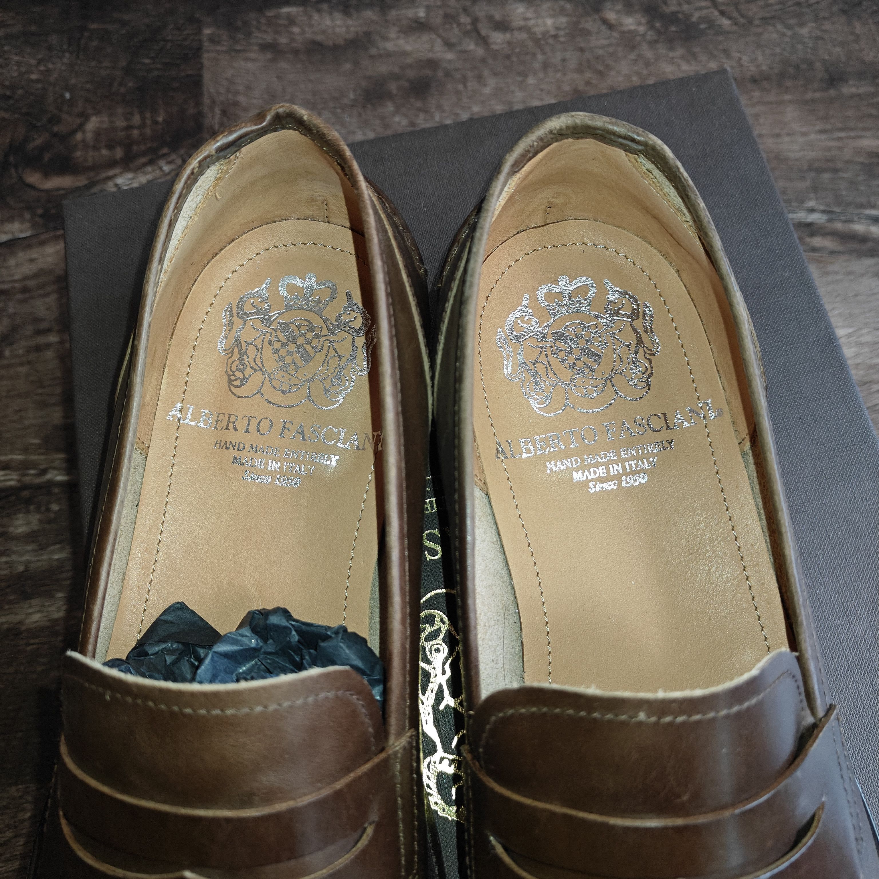 Alberto Fasciani NEW Calfskin leather penny loafers $635 Size US 9 / EU 42 - 10 Thumbnail