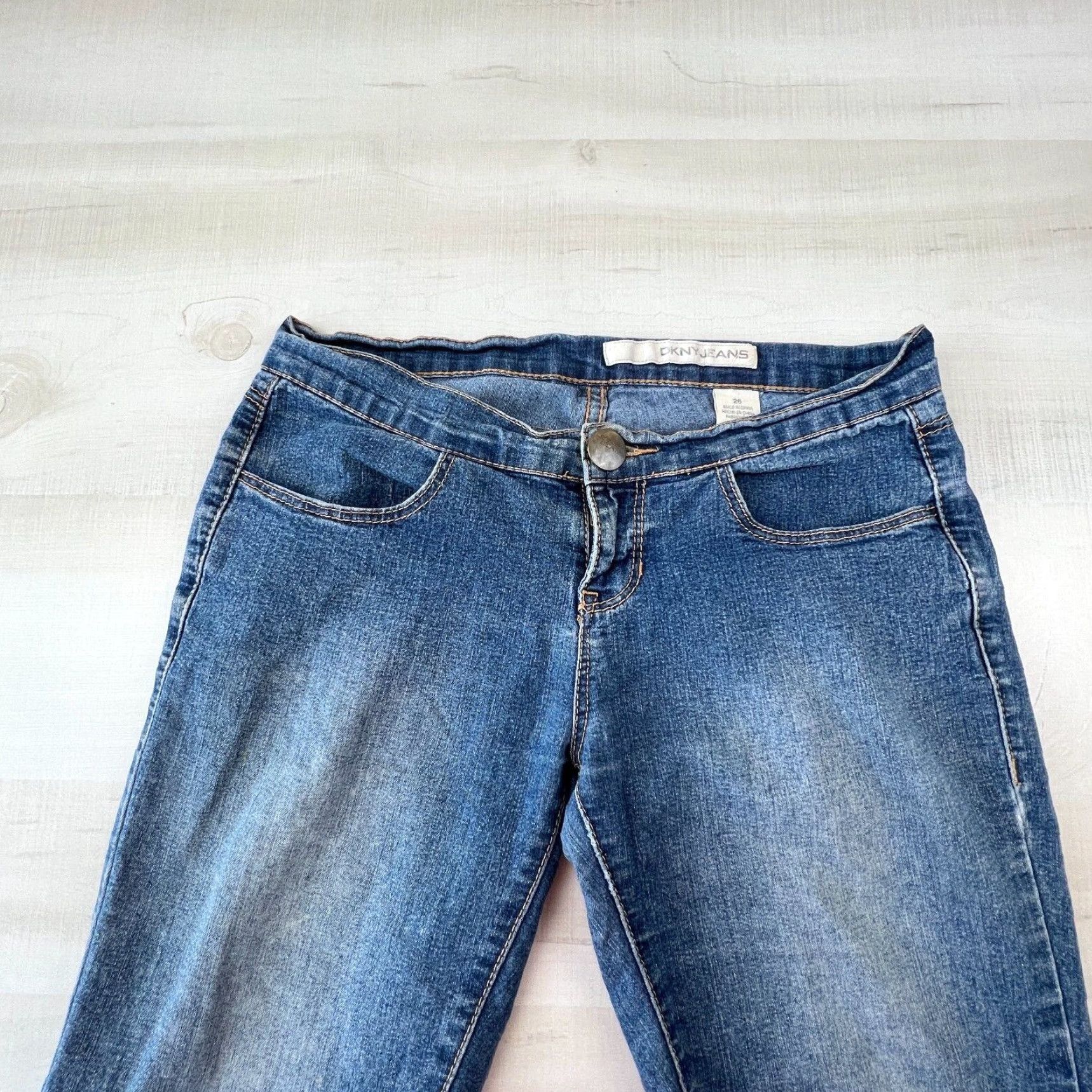 DKNY DKNY Womens Skinny Jeans Medium Wash Low Rise 26 Extra Large Denim Stretch Size 26" / US 2 / IT 38 - 2 Thumbnail