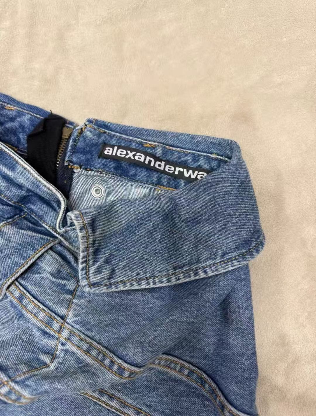 Alexander Wang Alexander Wang Denim Mini Skirt Size US 27 - 2 Thumbnail