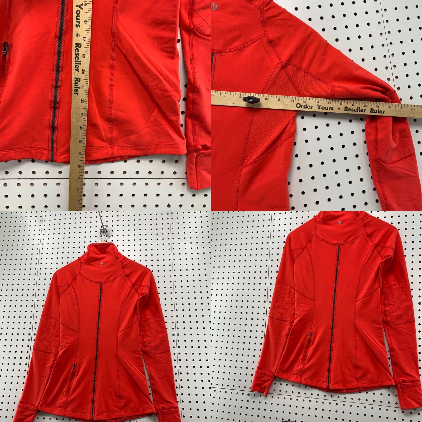 Lululemon Lululemon Running Jacket Womens Coral Red Reflective Pockets Zip Collar Size L / US 10 / IT 46 - 9 Thumbnail