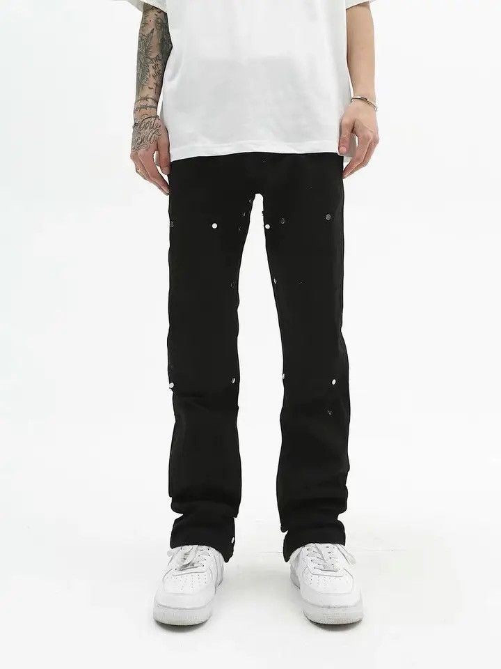Jean × Other 777 Black Streetwear Straight Jeans Pants Size US 34 / EU 50 - 3 Thumbnail