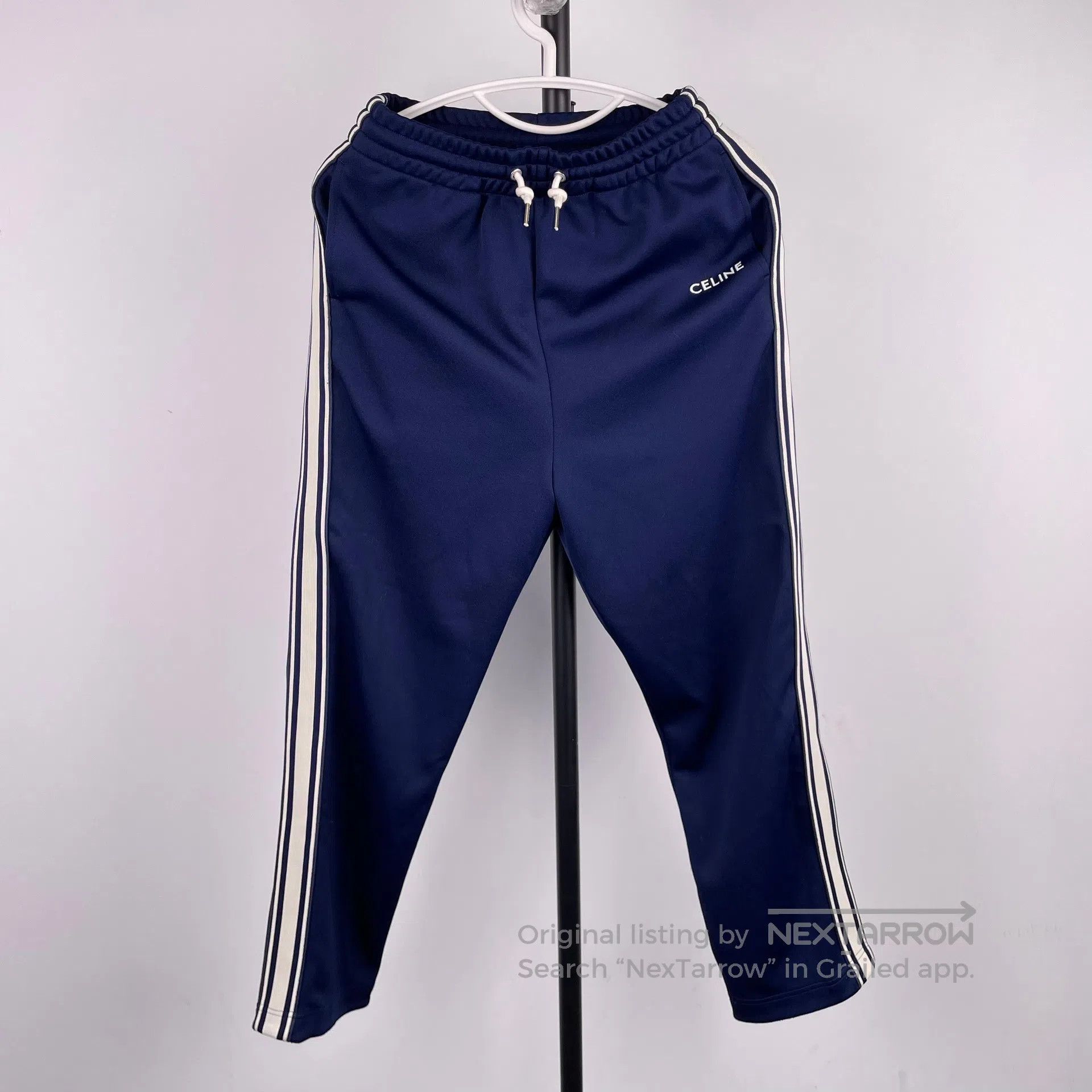 Celine CELINE size S Navy Blue Sport Embroidered Pants Size S| Size US 27 - 1 Thumbnail