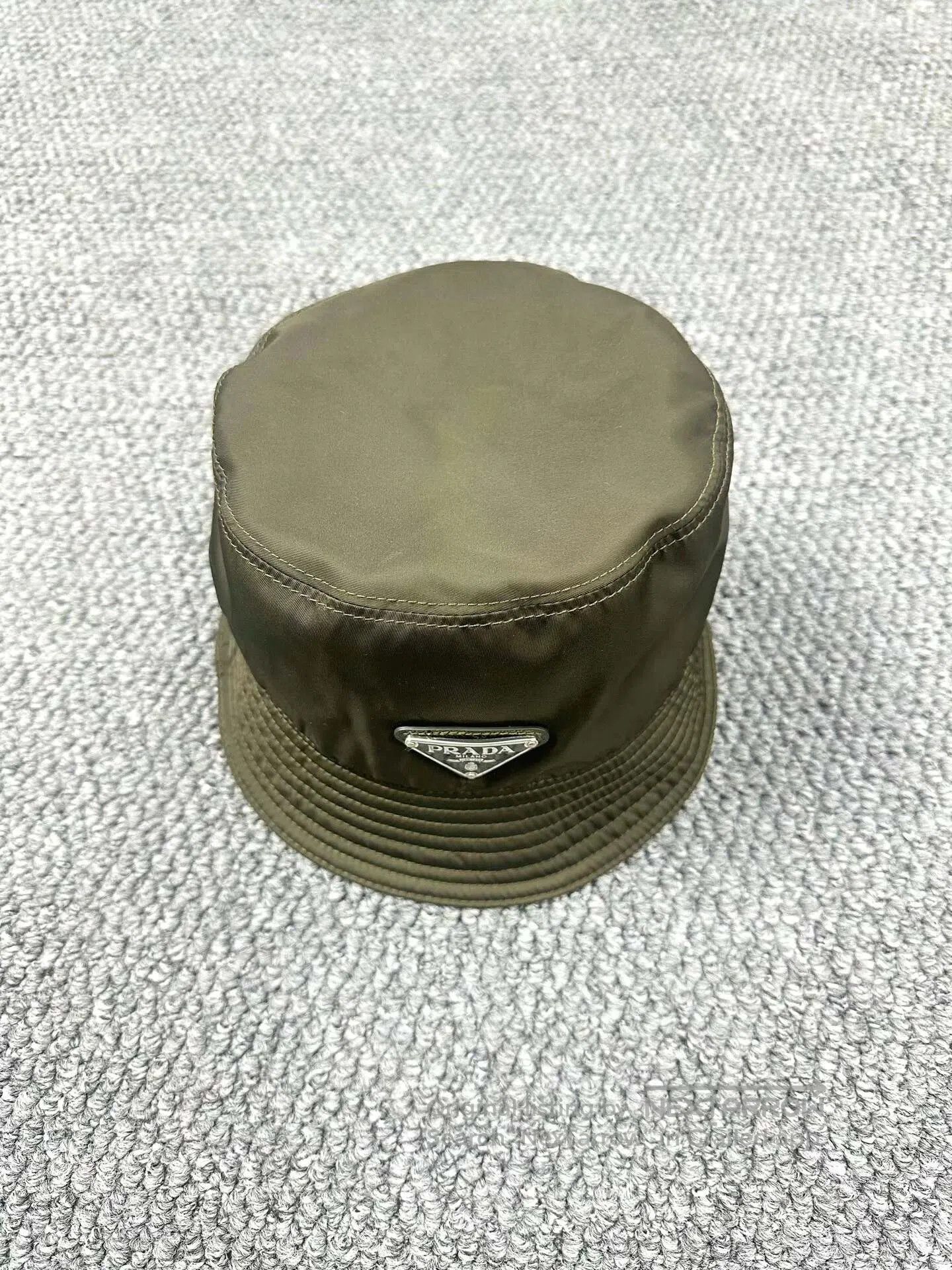 Prada Prada size S Forest Green Triangular Metal Logo Fisherman' Size ONE SIZE - 1 Thumbnail