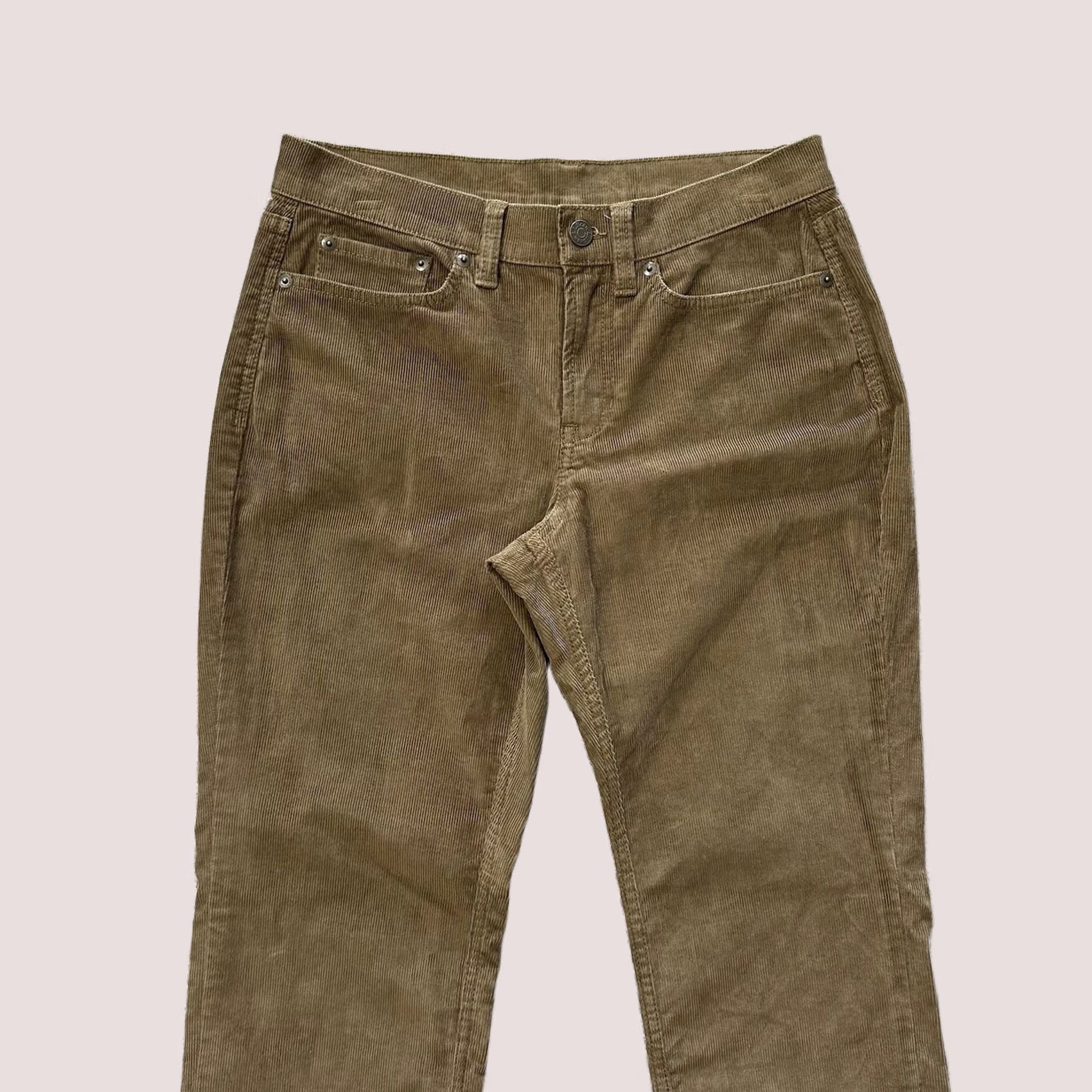Vintage L.L. Bean Pants Womens 6P Corduroy Straight Leg Mid Rise BeanFlex Stretch - Brown, 28x27 - Casual, Regular Fit Size 28" / US 6 / IT 42 - 1 Thumbnail