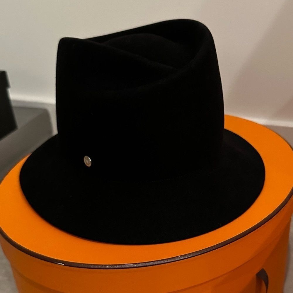 Hermes Hermès fedora hat with Box in Black size 57 Size ONE SIZE - 1 Thumbnail
