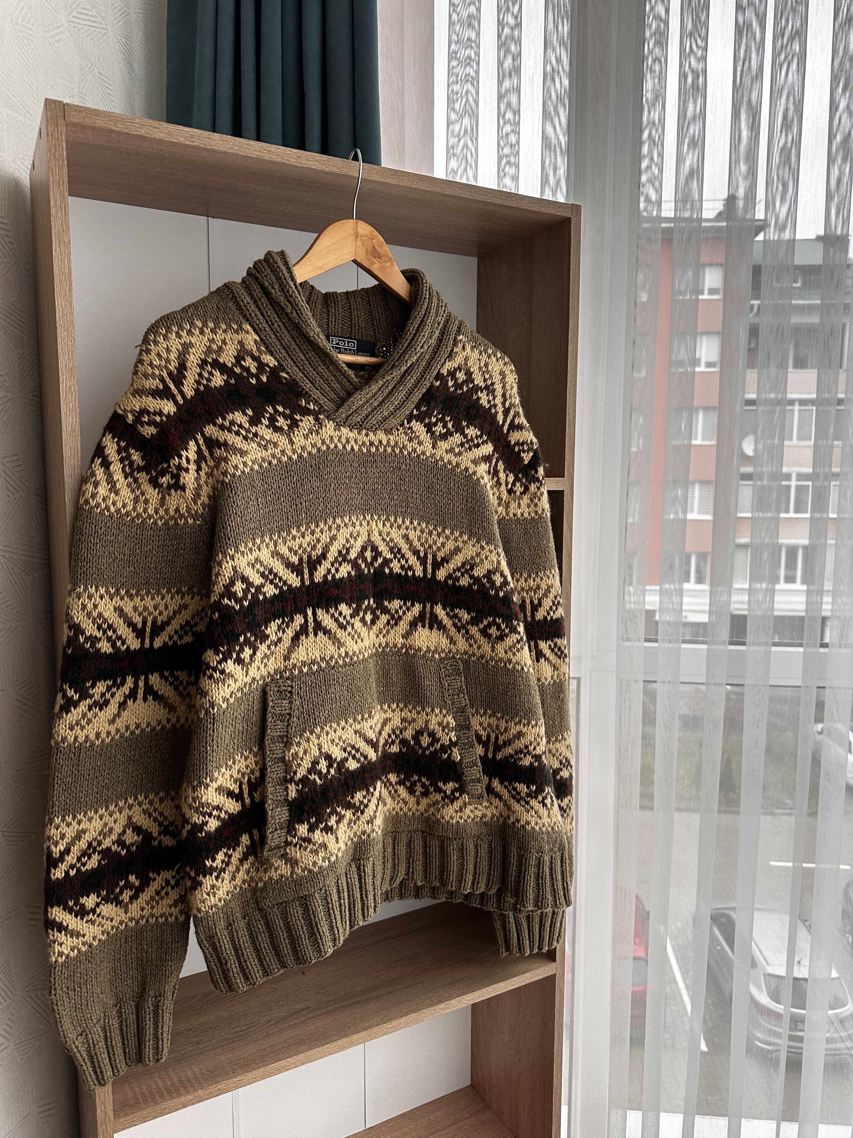 Polo Ralph Lauren Vintage Polo Ralph Lauren RRL Hand Knit Wool Pocket Sweater Size US L / EU 52-54 / 3 - 13 Thumbnail