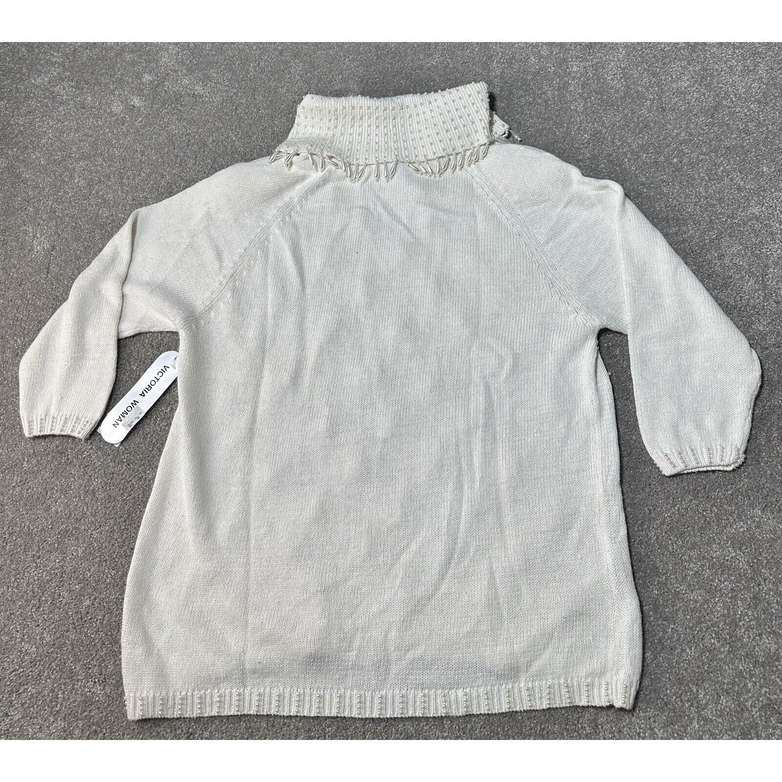 Other Vintage 80s Pearl Sweater Womens Plus 1X Winter Holiday Size XL / US 12-14 / IT 48-50 - 2 Thumbnail