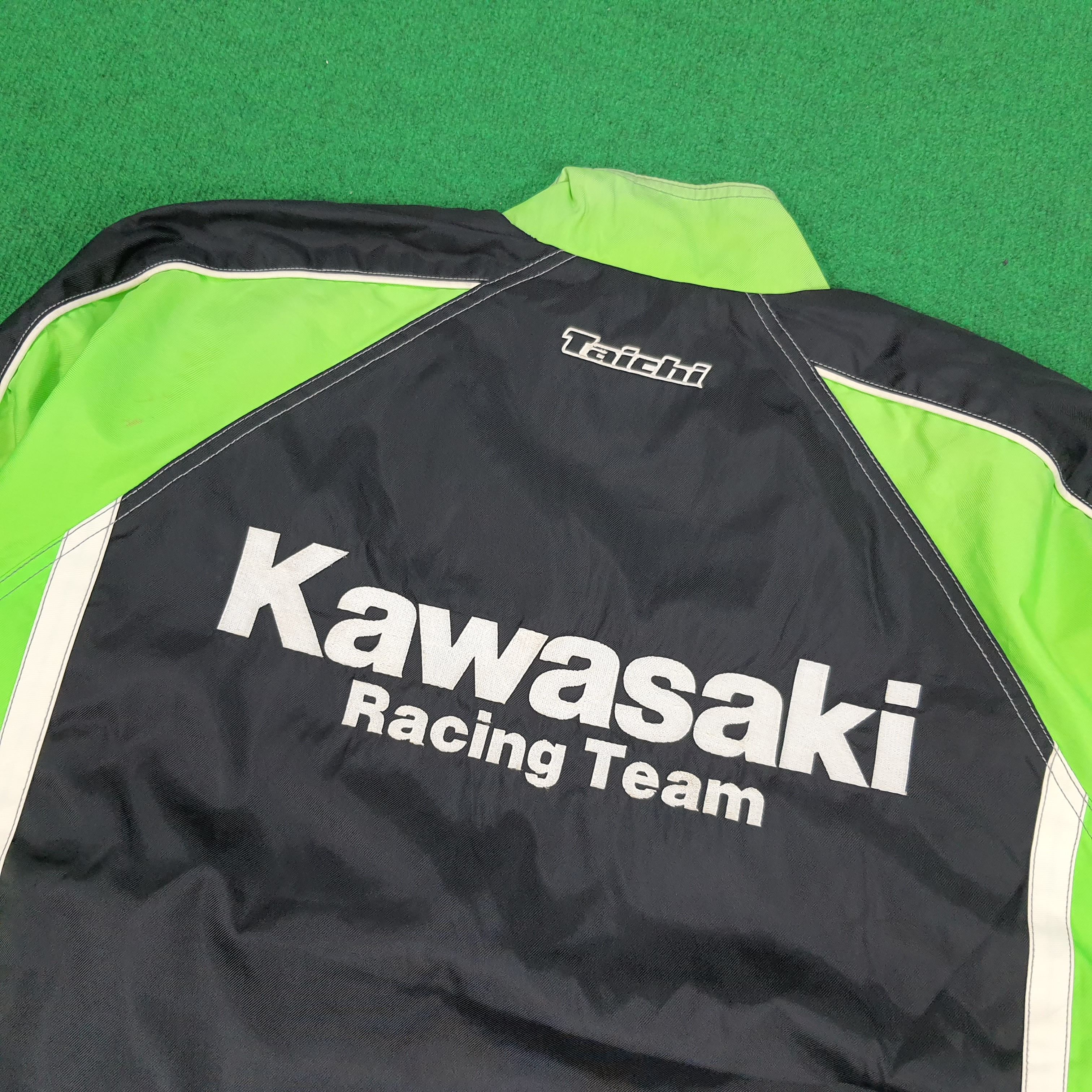 Japanese Brand × Vintage Vintage Kawasaki Racing Team Biker Jacket Size US L / EU 52-54 / 3 - 2 Thumbnail