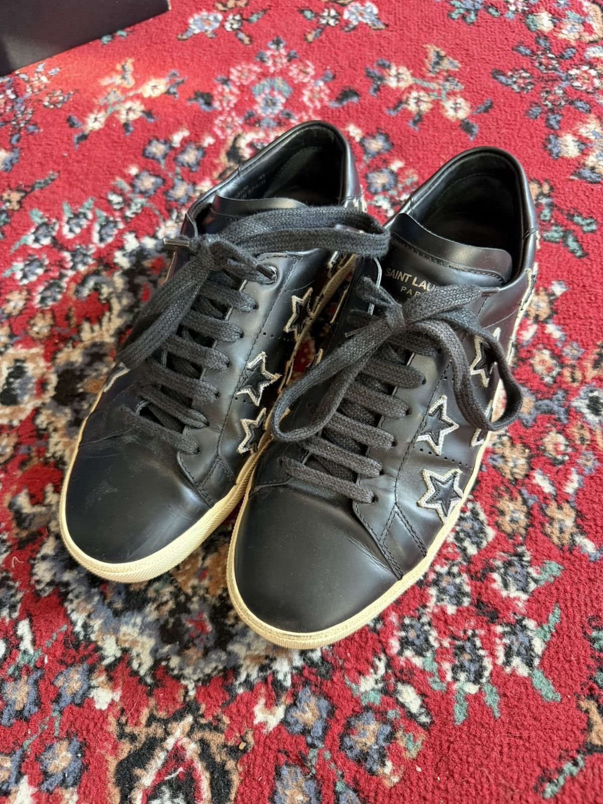 Saint Laurent Paris Star leather sneakers hedi slimane Size US 8.5 / EU 41-42 - 4 Thumbnail