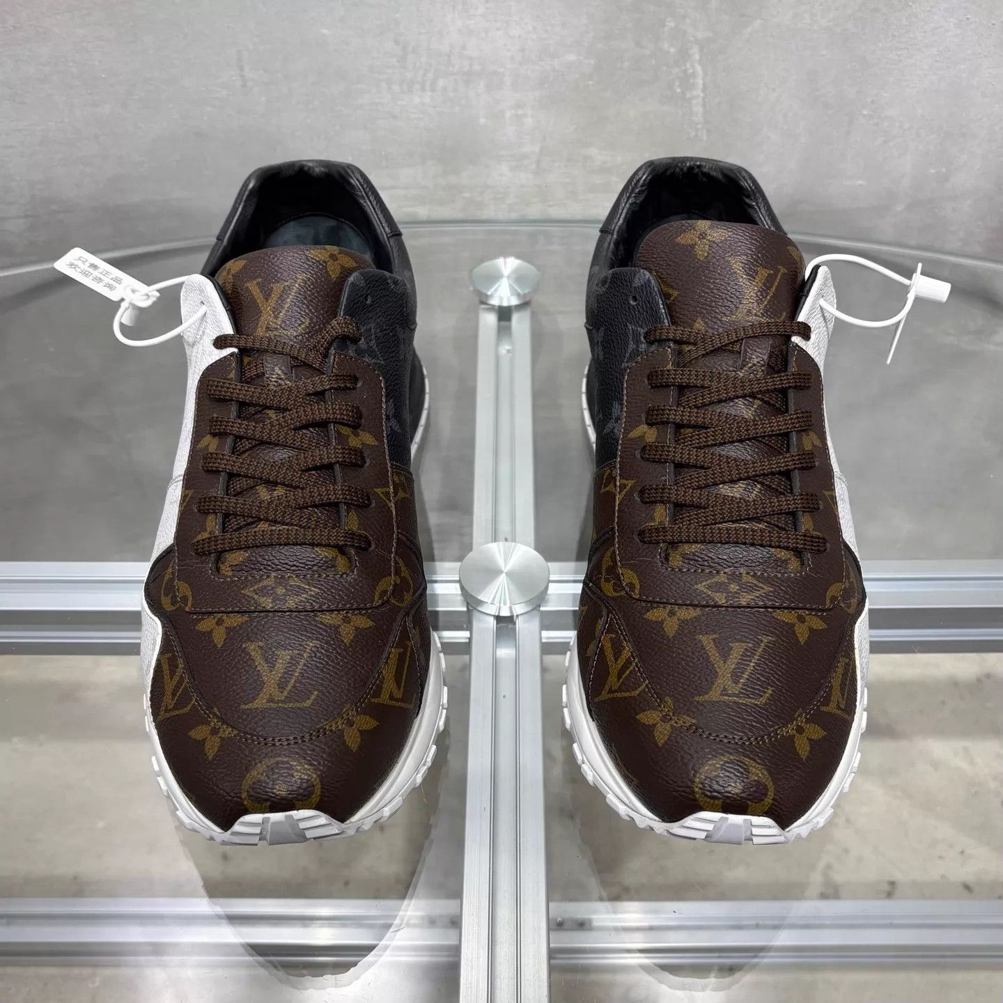 Louis Vuitton LV Run Away Monogram White Brown UK9.5 43.5 Shoes Size US 10.5 / EU 43-44 - 1 Thumbnail