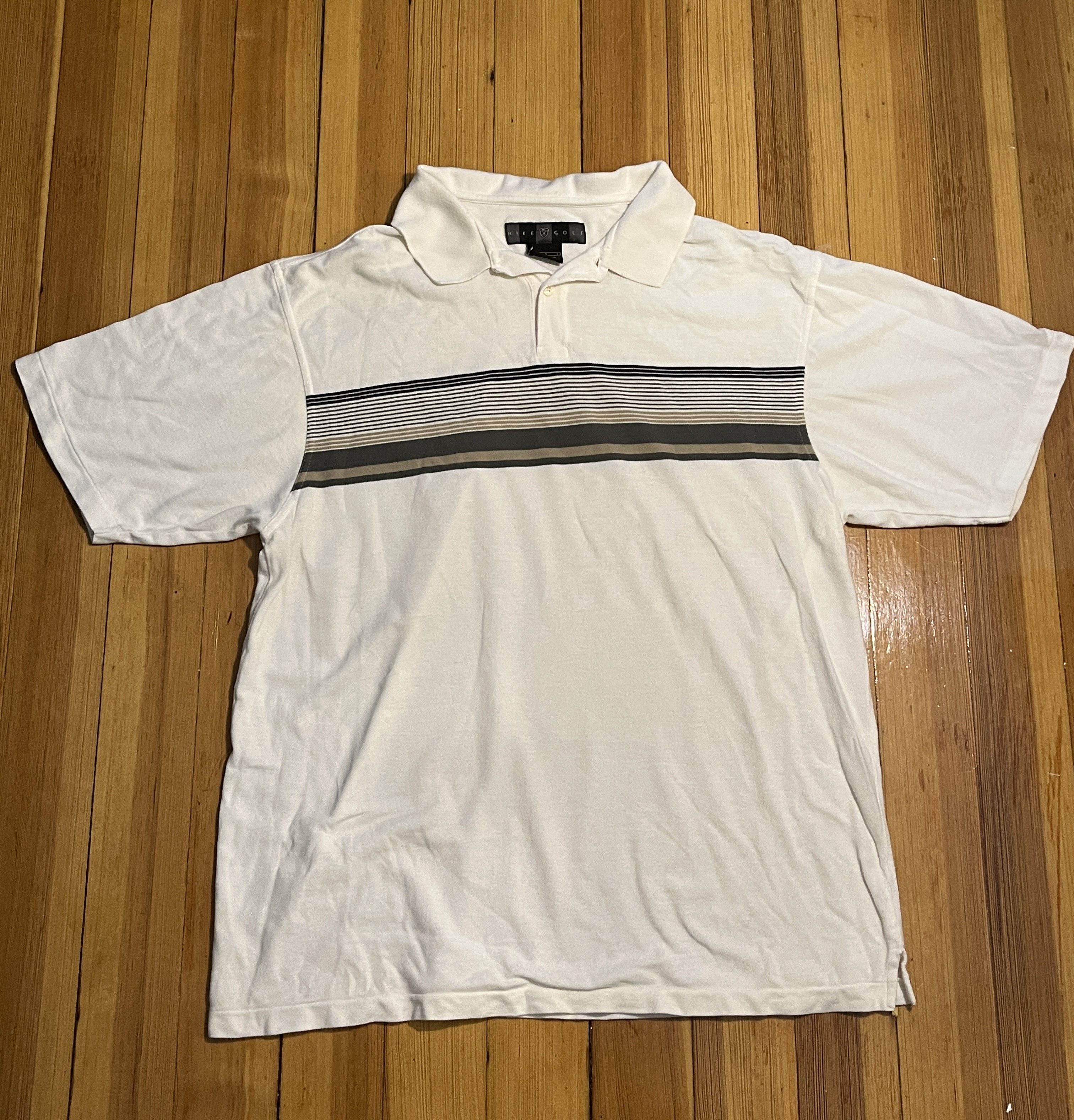 Nike × Vintage Vintage Striped Nike Golf Polo Size US L / EU 52-54 / 3 - 1 Thumbnail