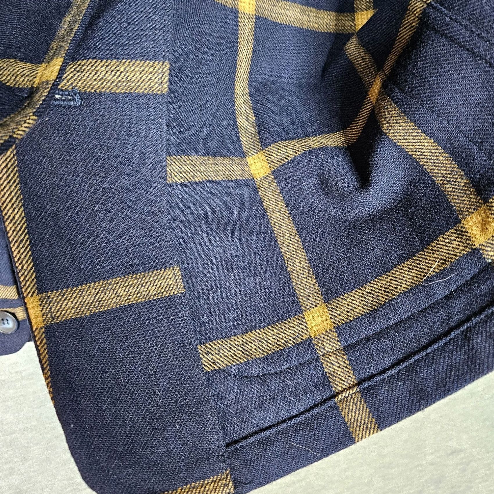 Pendleton Pendleton Women's Navy Gold Windowpane Unlined Shirt Jacket Sz S Size S / US 4 / IT 40 - 7 Thumbnail