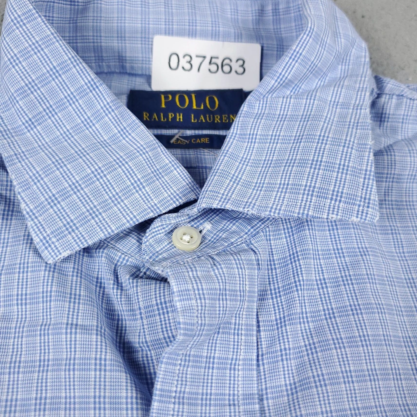 Ralph Lauren Ralph Lauren Dress Shirt Mens 17 Blue Plaid Long Sleeve Button-Down Casual Workwear Size 46R - 4 Thumbnail