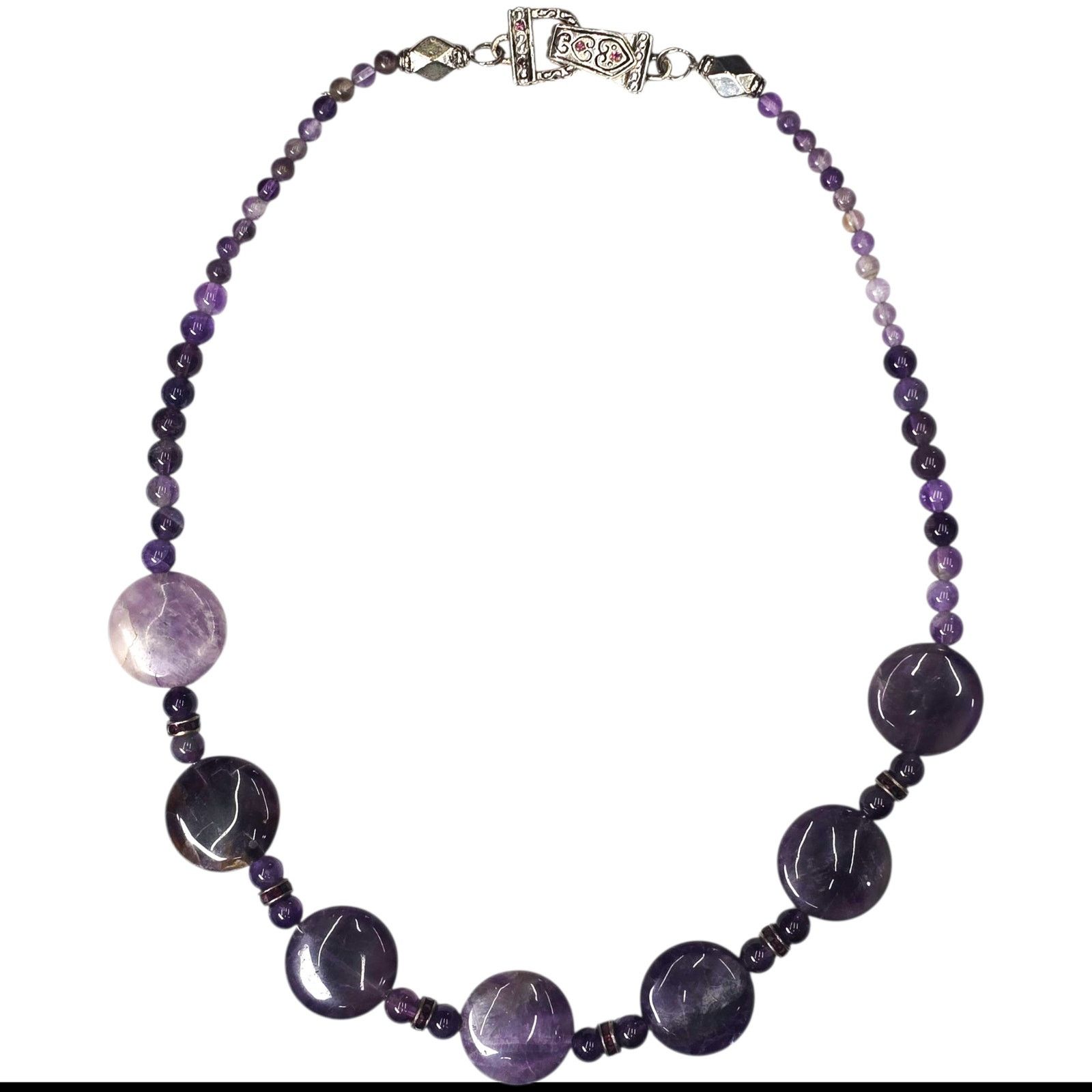 Other Amethyst Beaded Necklace w/ Magnetic Clasp Size ONE SIZE - 2 Thumbnail