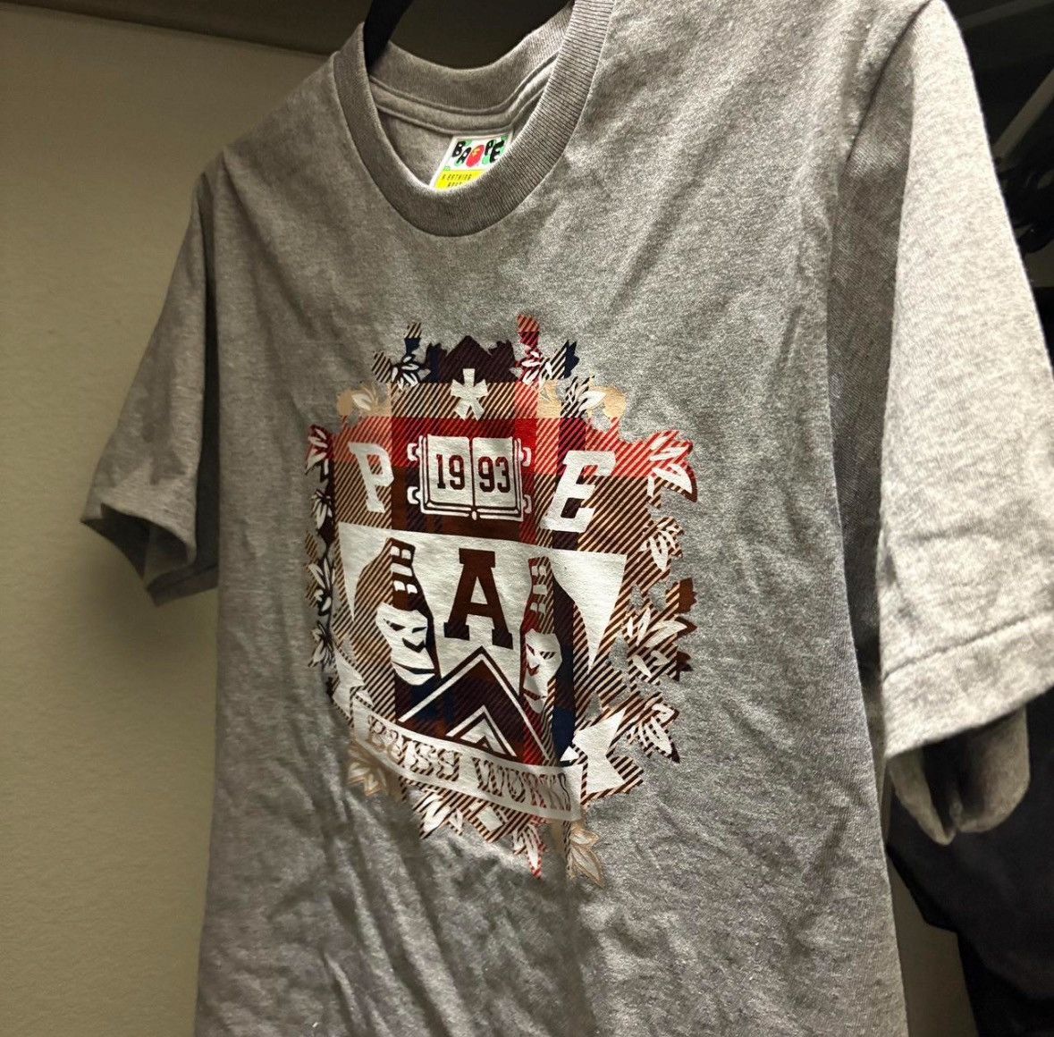 Bape CHECK UNIVERSITY EMBLEM TEE Size US S / EU 44-46 / 1 - 1 Thumbnail