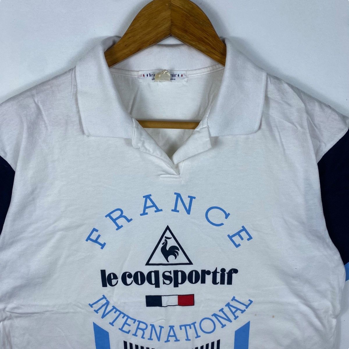 Le Coq Sportif × Vintage Vintage 90's LE COQ SPORTIF France International Tennis Polo Size US M / EU 48-50 / 2 - 2 Thumbnail