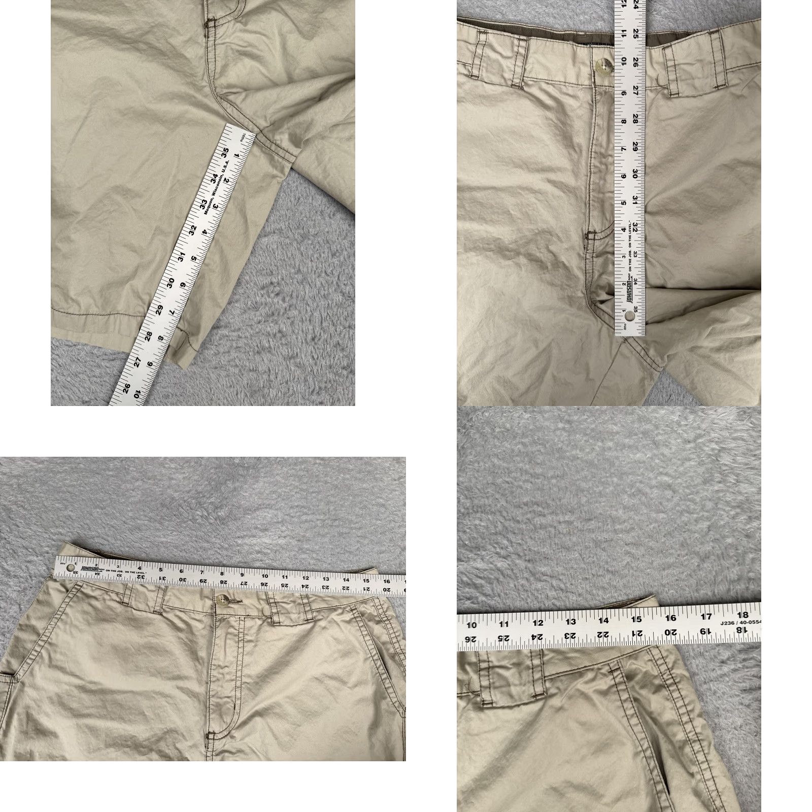 Vintage Columbia Cargo Shorts Womens 12 Beige Twill Hiking 8 Inseam Pockets Outdoor Size 34" / US 12 / IT 48 - 8 Thumbnail