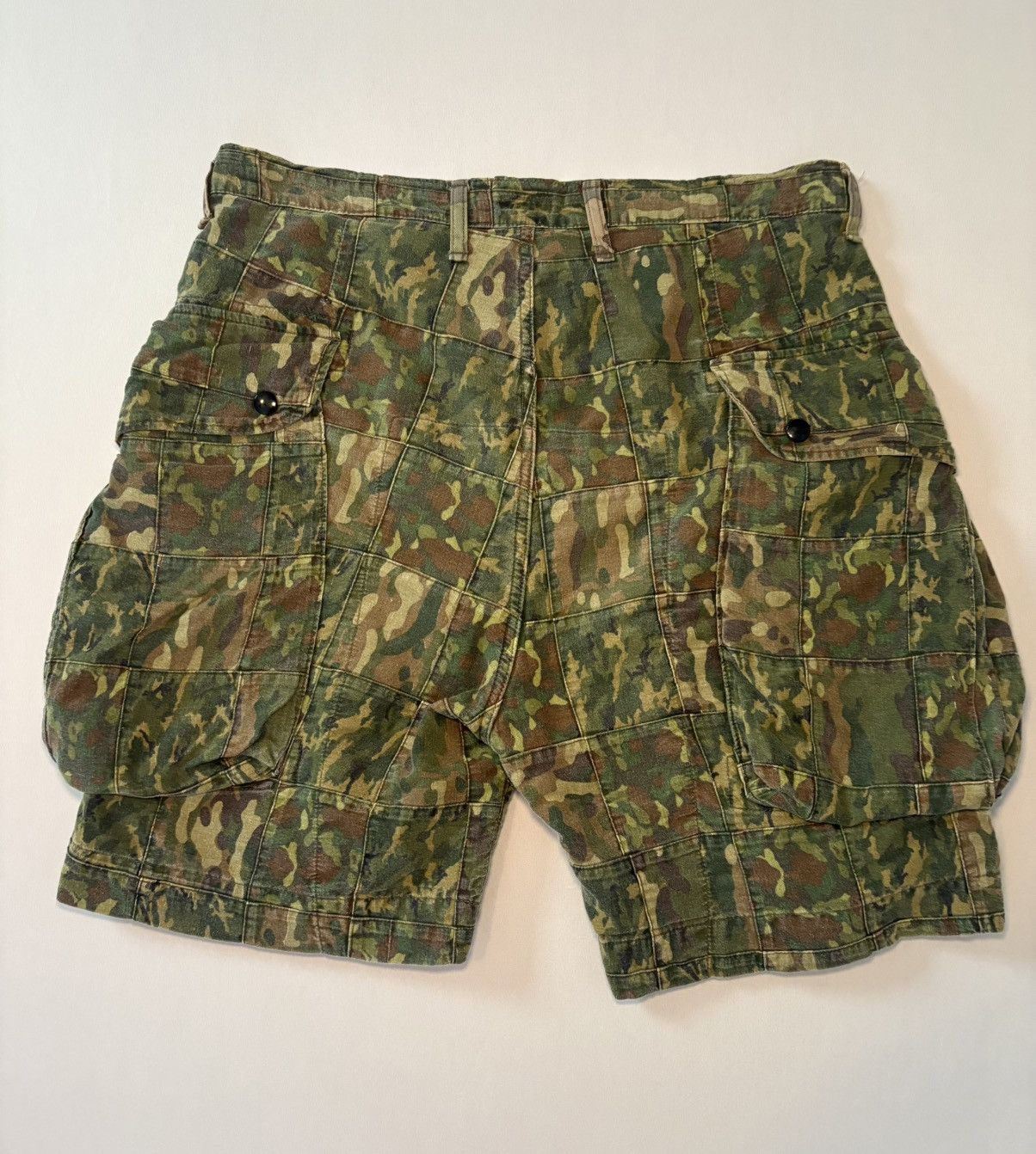 Kapital Kapital Camo Patchwork Cargo Shorts Size US 34 / EU 50 - 2 Thumbnail