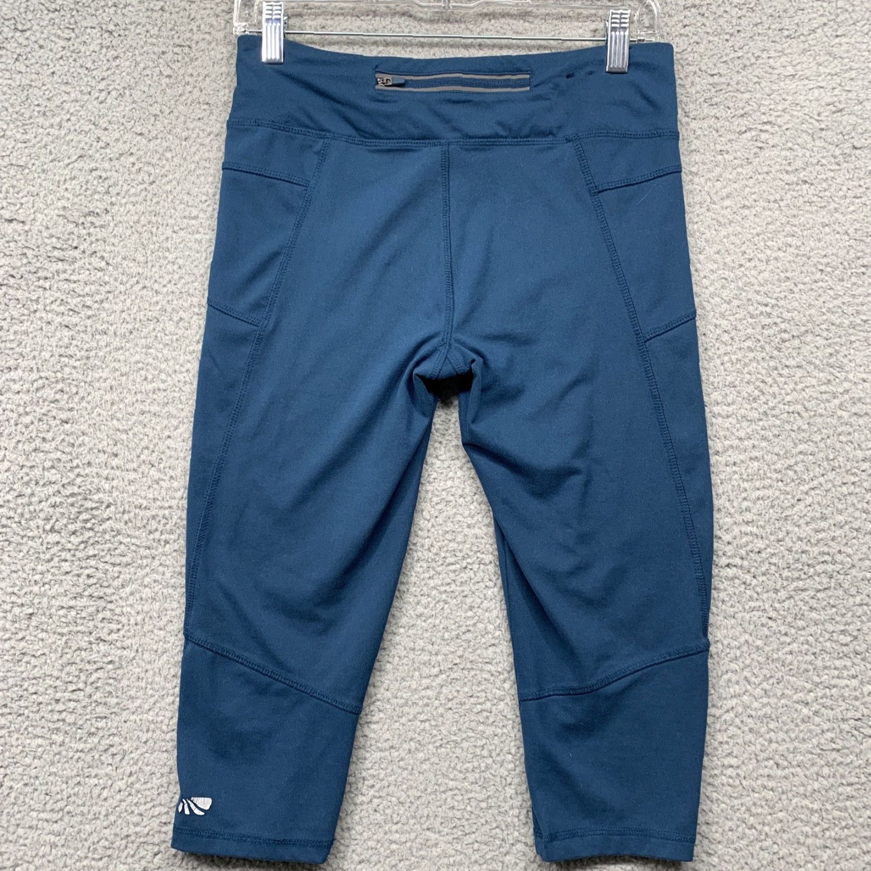 Vintage Marika Tek Athletic Leggings Capri Turquoise Exercise Yoga Waist Pocket Sz 8-10 Women Pants Size 32" / US 10 / IT 46 - 4 Thumbnail