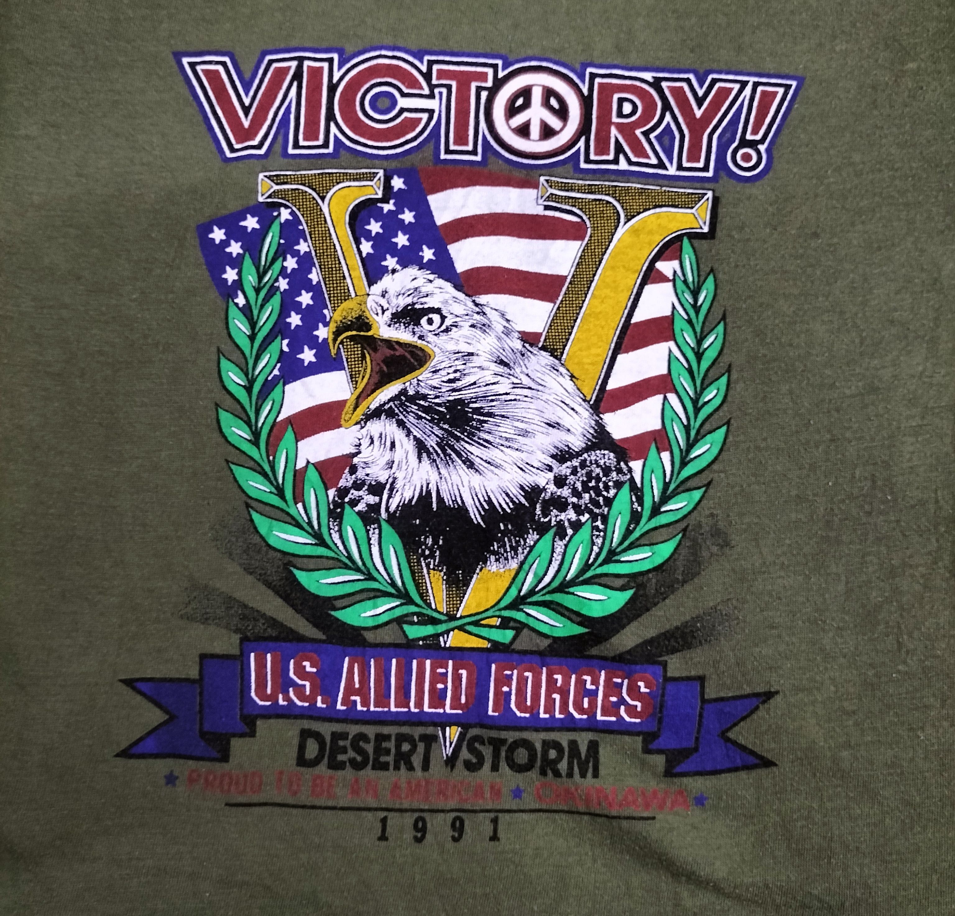 Vintage Vintage 1991 desert storm tank top green army Size US M / EU 48-50 / 2 - 4 Thumbnail