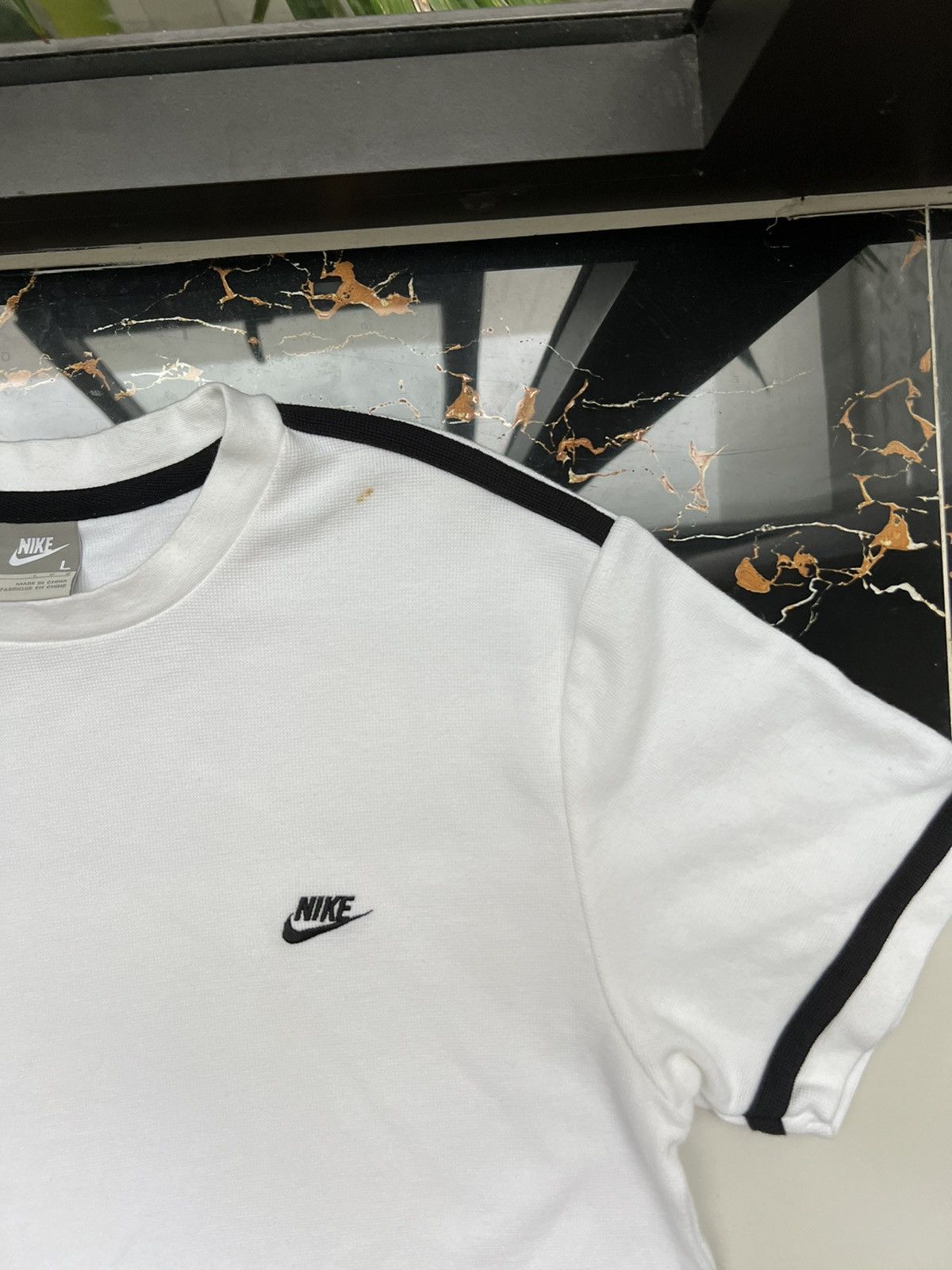 Nike × Vintage 90's NIKE SWOOSH RETRO RARE Y2K TEE BASIC Size US L / EU 52-54 / 3 - 2 Thumbnail