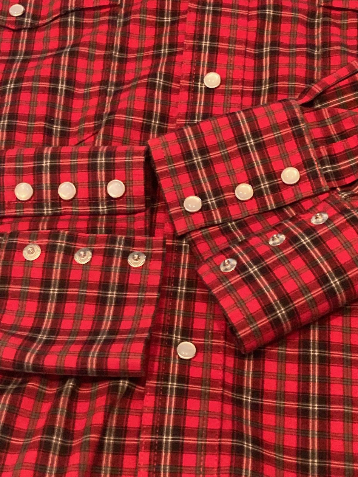 Wrangler Wrangler Men’s Pearl Snap Button Down Shirt Red Plaid Cowboy Size US L / EU 52-54 / 3 - 4 Thumbnail
