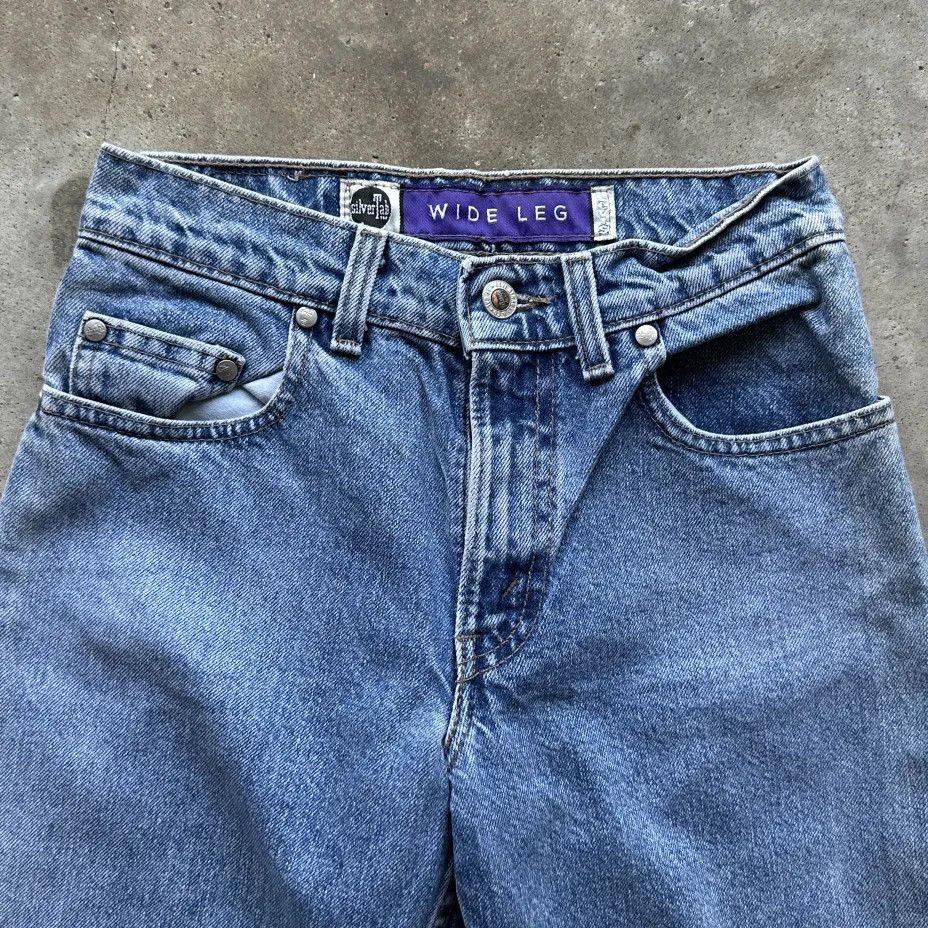 Levi's Vintage Levi's Silver Tab Wide Leg Denim Jeans Size 25" / US 0 / IT 36 - 4 Thumbnail
