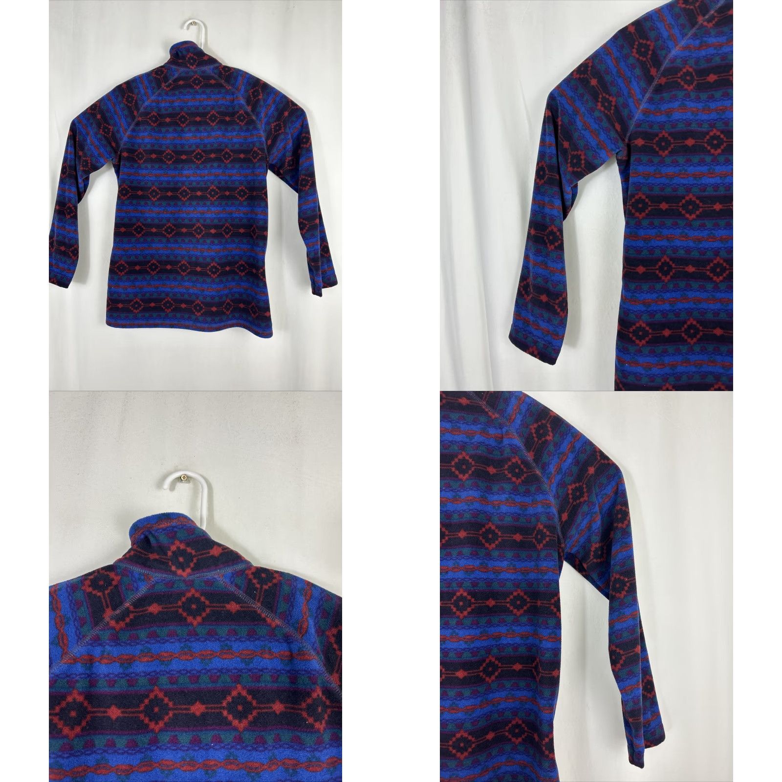 Eddie Bauer Eddie Bauer Women's Jacket 1/4 Zip Fleece Southwestern Aztec Blue Multicolor L Size L / US 10 / IT 46 - 9 Thumbnail