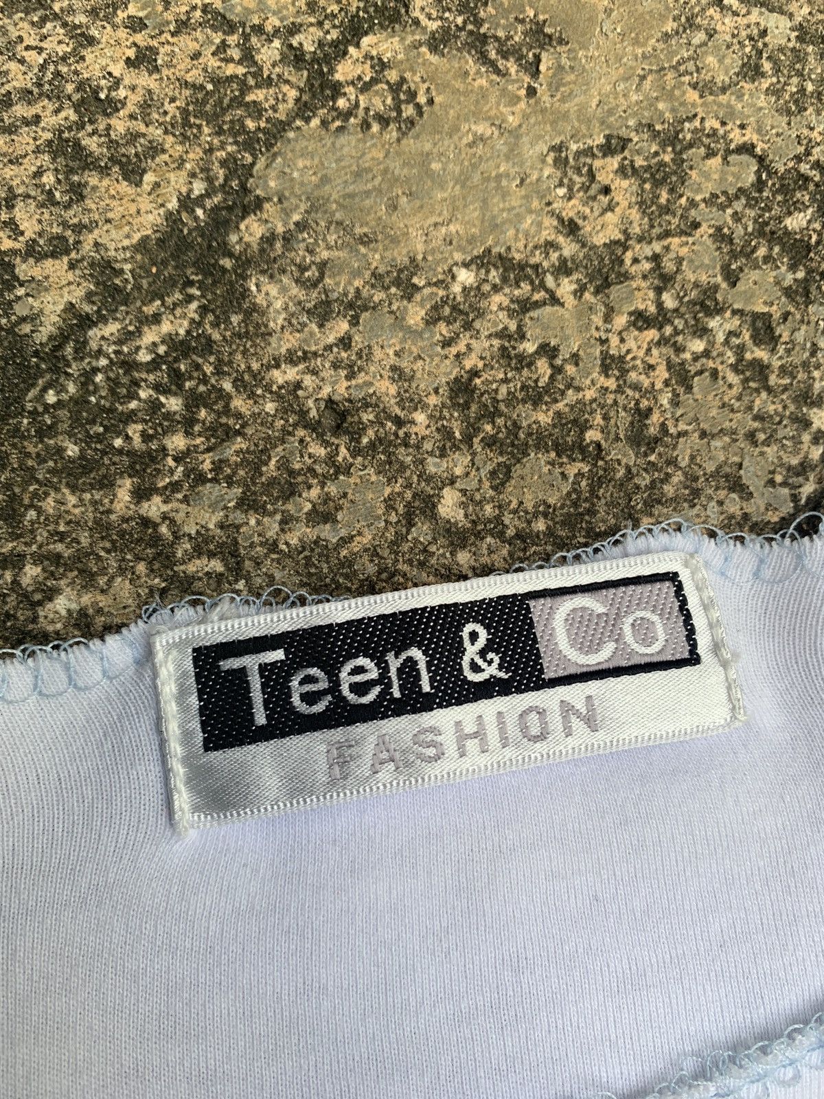 Japanese Brand y2k Teen & Co White "No Jeans" Floral Quotes Graphic Top Size M / US 6-8 / IT 42-44 - 6 Thumbnail
