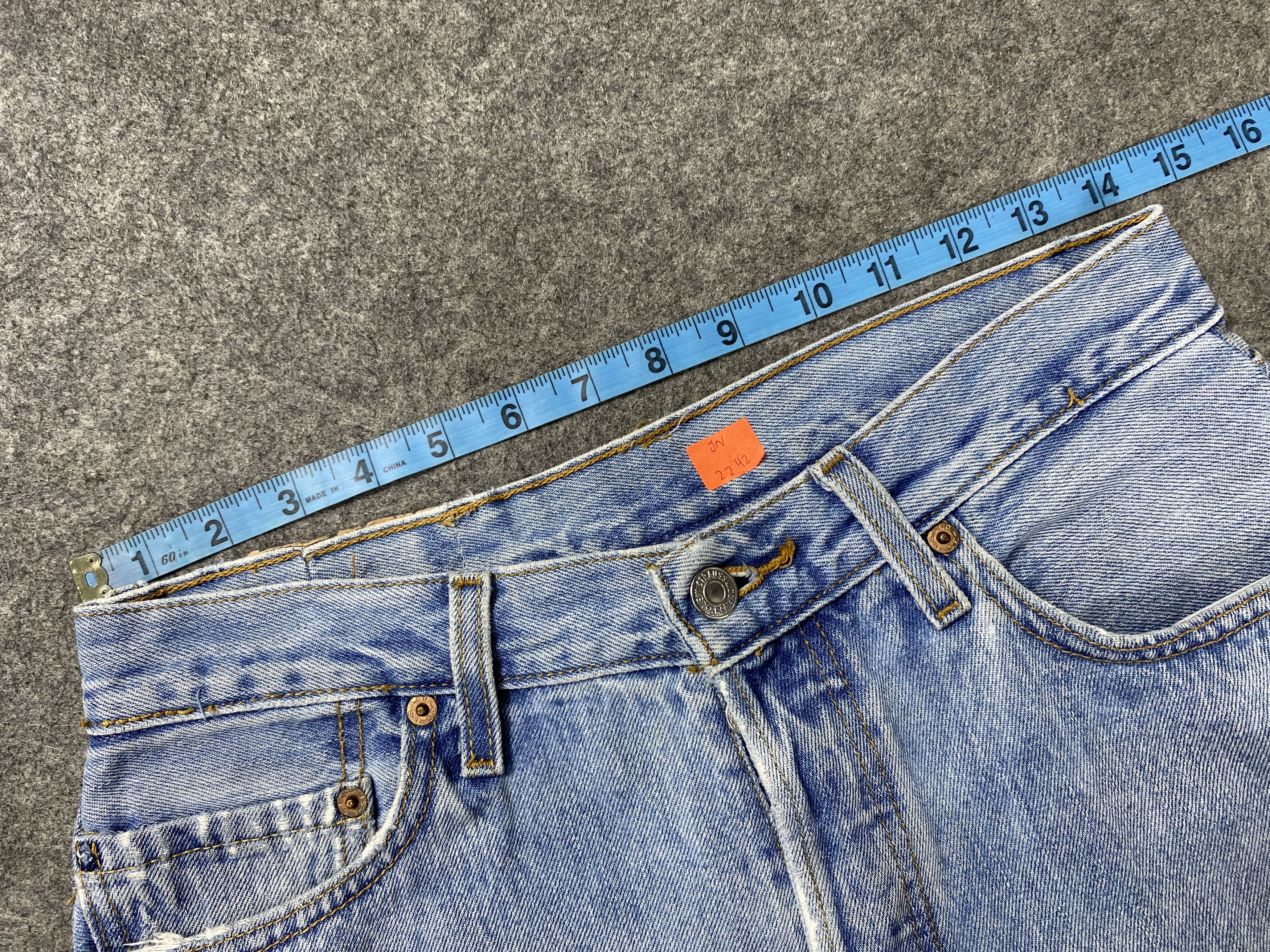 Japanese Brand Light Blue Wash Vintage Levi's 501 Jeans 29x25 Denim -JN2242 Size US 29 - 5 Thumbnail
