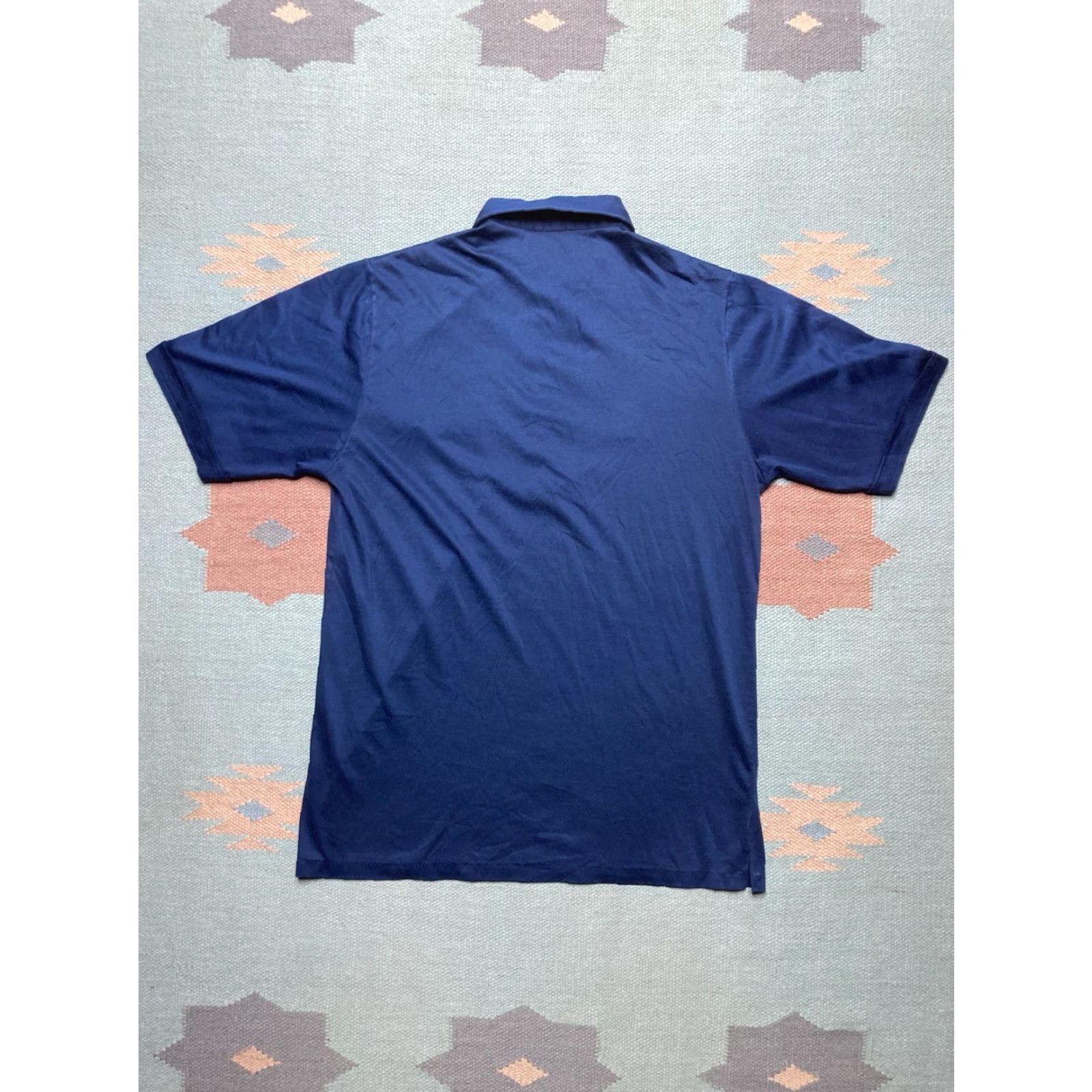 Vintage VINTAGE Golf Polo Shirt 80s Navy Blue Bordeaux Medium Men Short Sleeve Classic Blue Polo M Mens Size US M / EU 48-50 / 2 - 4 Thumbnail