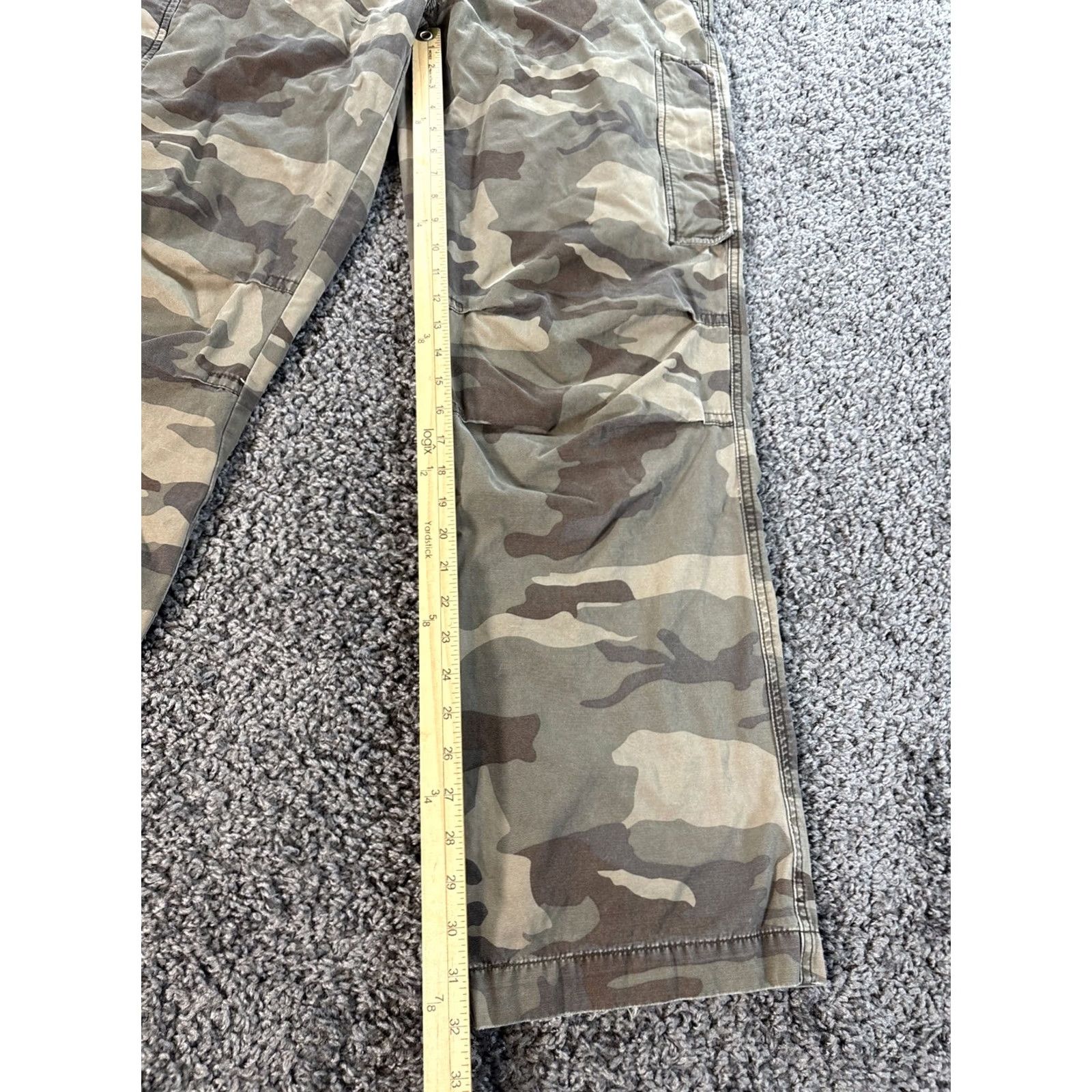 Mossimo VINTAGE Mossimo Pants Cargo Wide-Leg Baggy 34x32 Mens Brown Camouflage Canvas Cotton Ramie Cargo Pocket Y2K Size US 34 / EU 50 - 2 Thumbnail