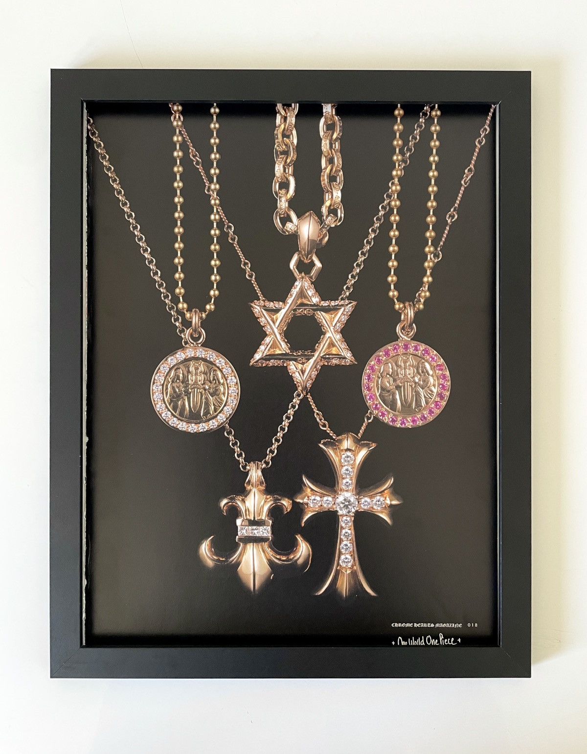 Chrome Hearts × Vintage Chrome Hearts cross & star photo Poster framed 9x11 Size ONE SIZE - 1 Thumbnail