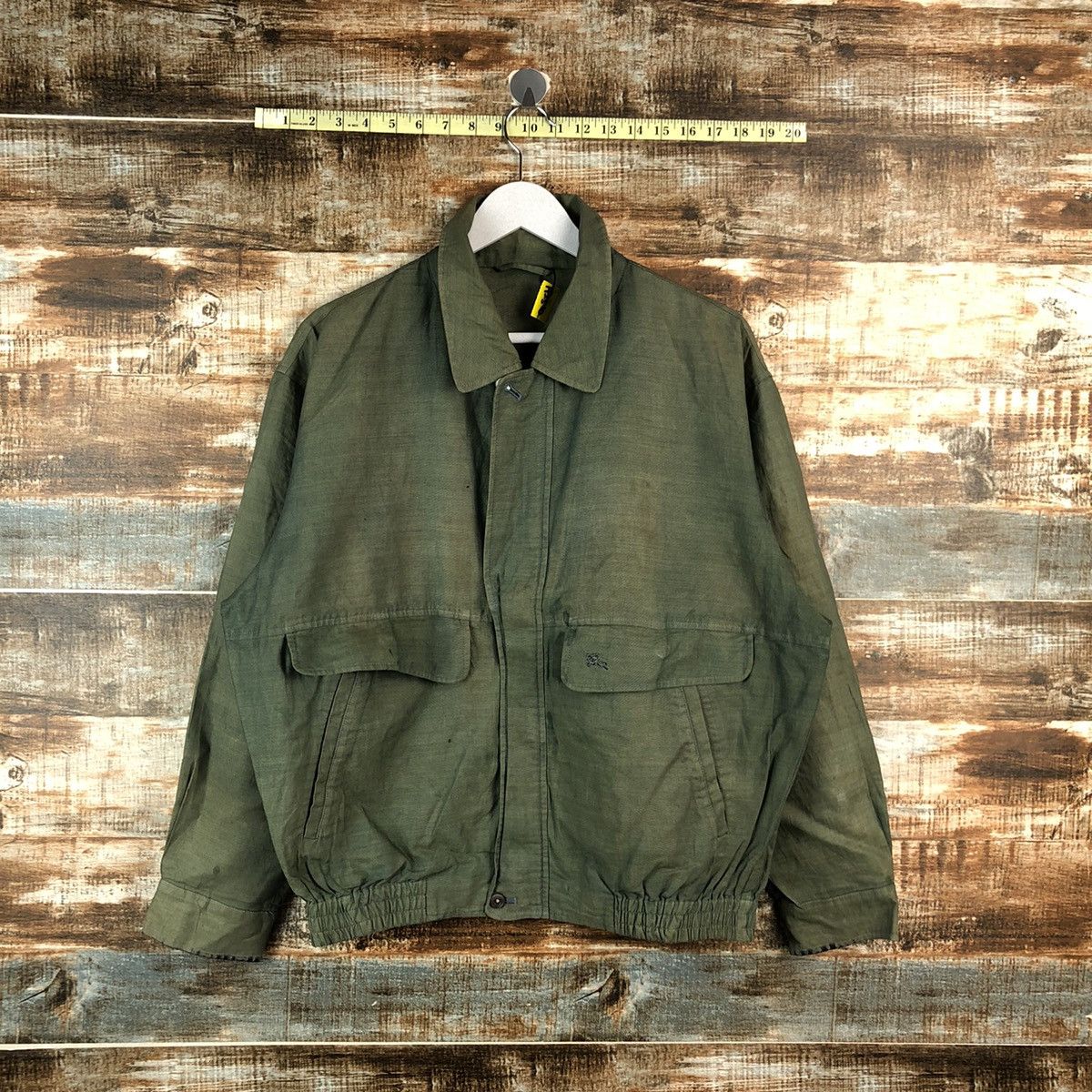 Burberry Burberrys vintage Green Bombers Jacket #A2510 Size US L / EU 52-54 / 3 - 1 Thumbnail