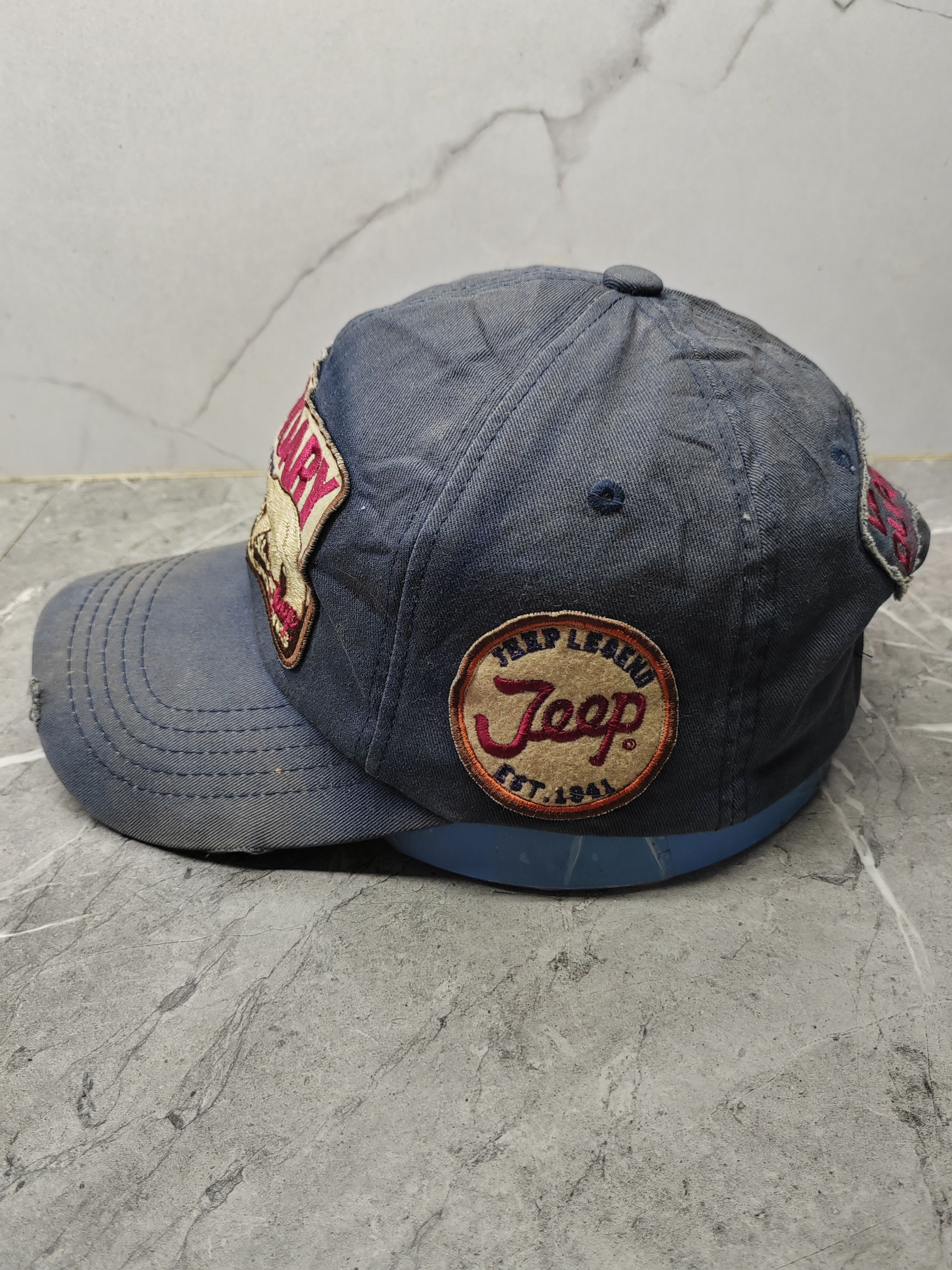 Jeep Vintage Jeep Distressed Style Cap Hat Size ONE SIZE - 4 Thumbnail