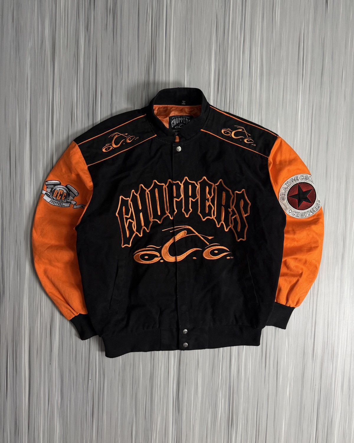West Coast Choppers Orange County Choppers OCC Racing Jacket Black Orange Y2K Size US XL / EU 56 / 4 - 1 Thumbnail