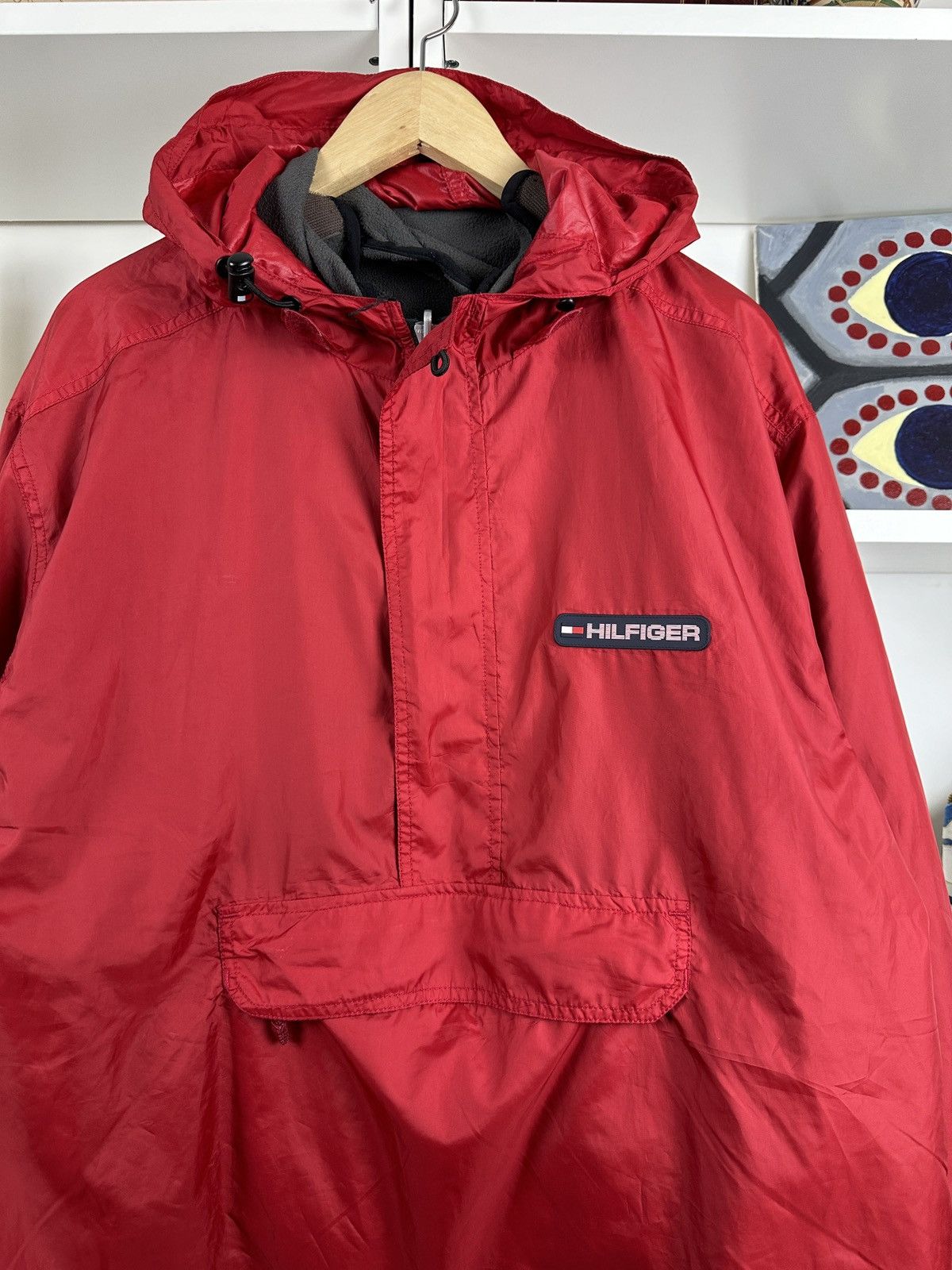 Tommy Hilfiger Vintage 90s Tommy Hilfiger double sided red jacket Size US L / EU 52-54 / 3 - 6 Thumbnail