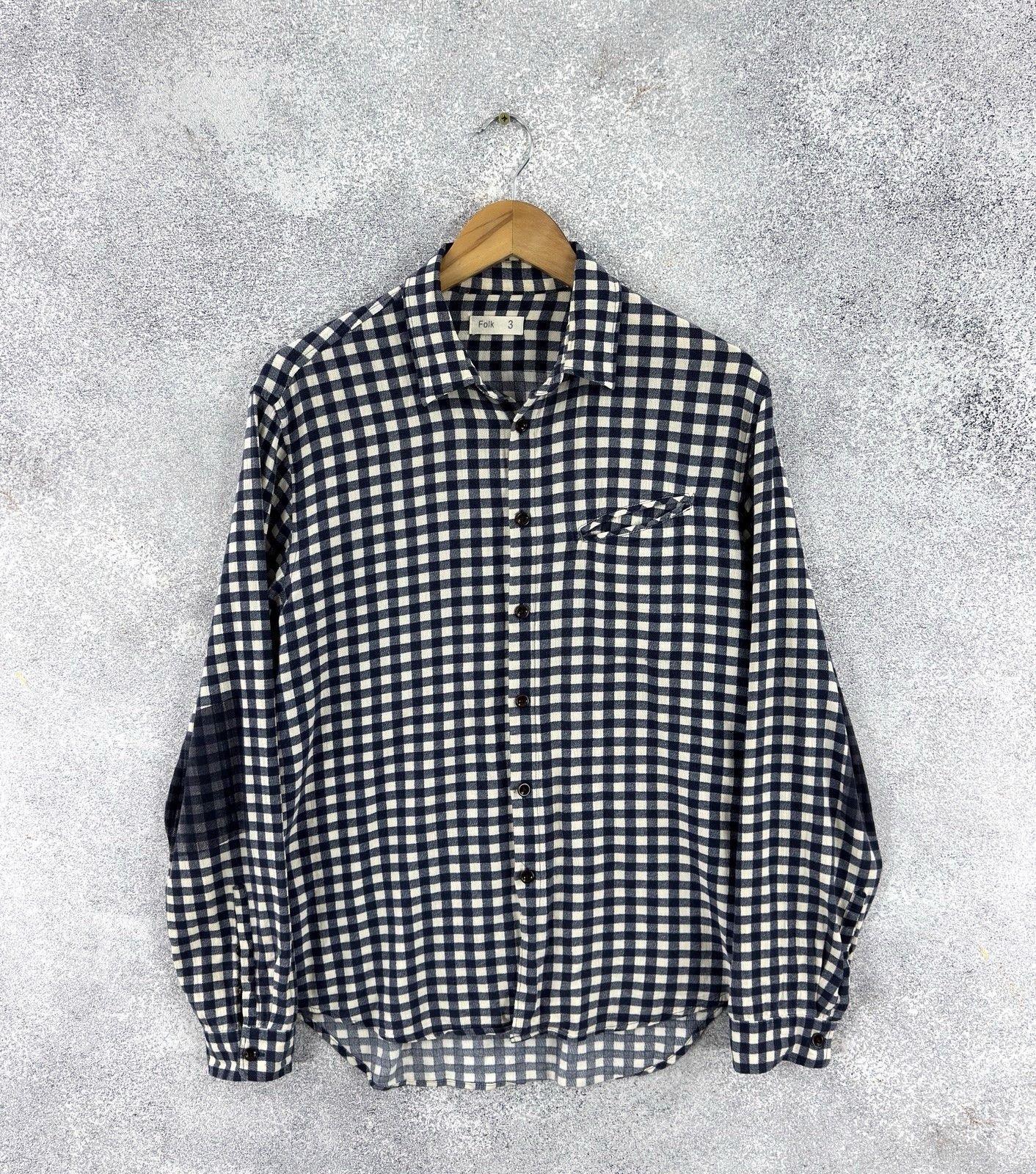 Folk FOLK Checkered Overshirt Blue Shirt Size 3 Size US M / EU 48-50 / 2 - 1 Thumbnail