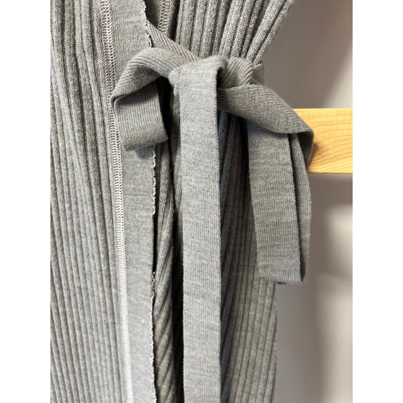 Other La Guêpière Simons Rib Knit Robe Cardigan Grey ( S ) Size ONE SIZE - 3 Thumbnail