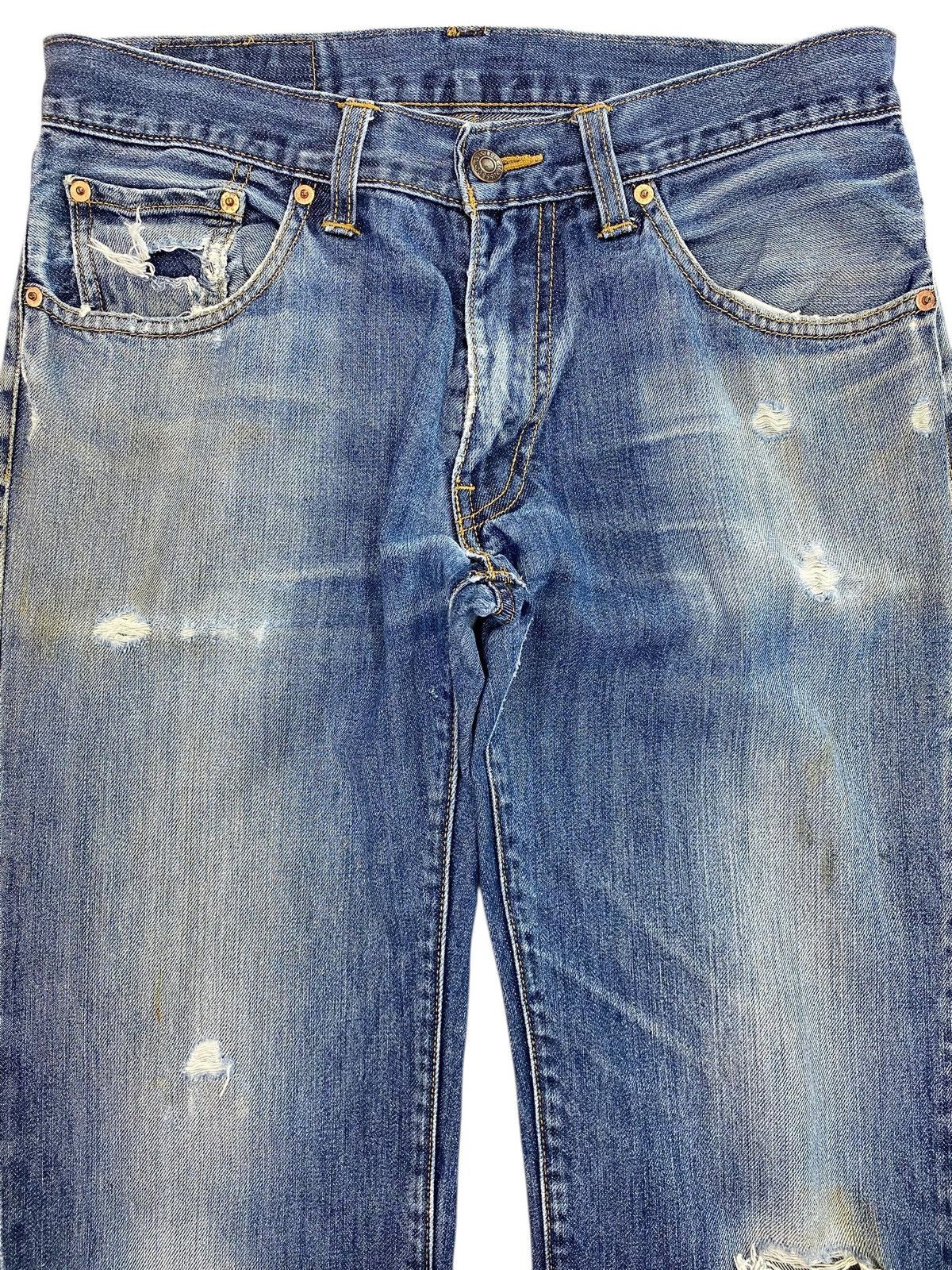 Levi's Levi’s 504 Faded Wash Distressed Style Straight Leg Jeans Size US 32 / EU 48 - 2 Thumbnail