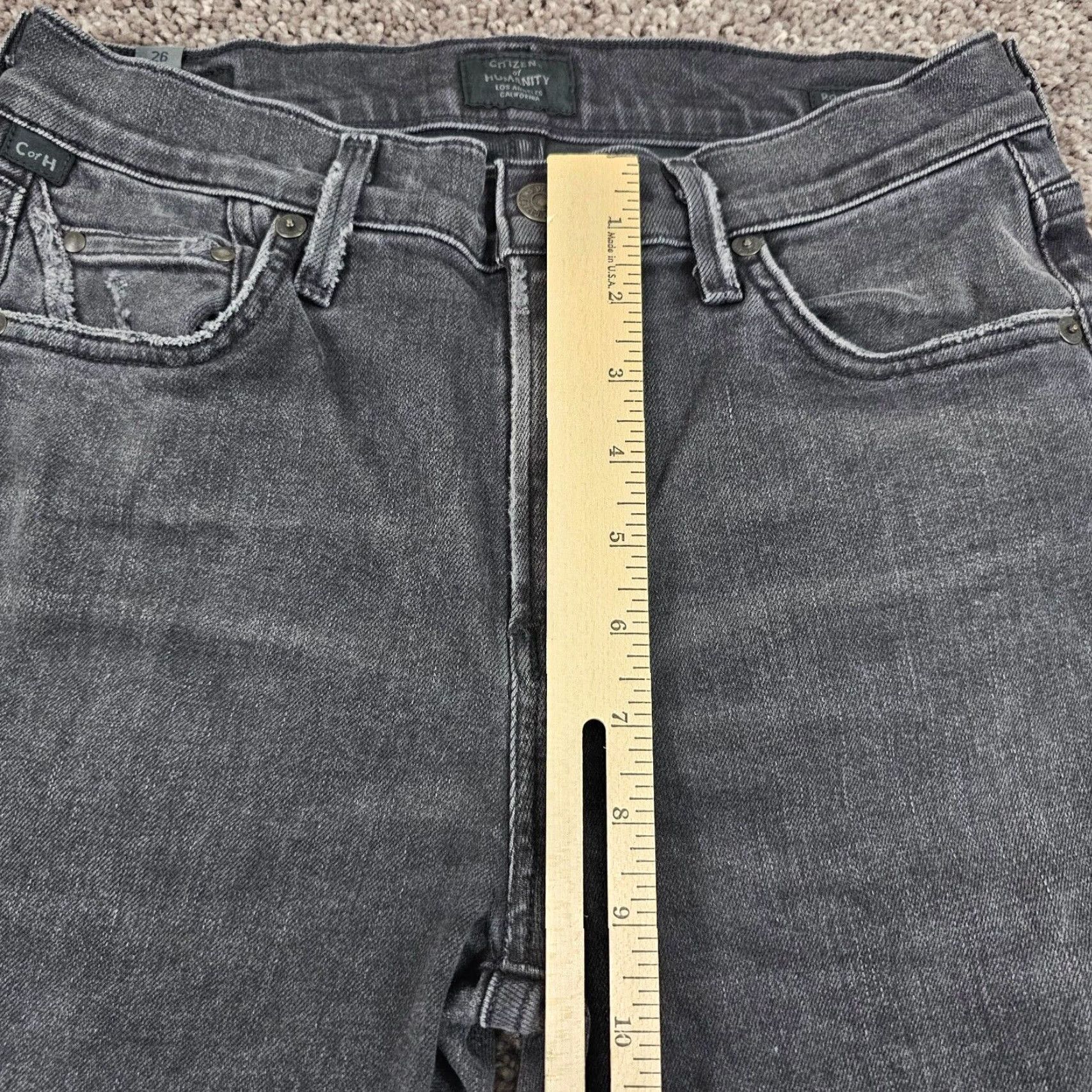 Citizens Of Humanity VINTAGE Citizens of Humanity Jeans Women Skinny Mid Rise Distressed Rocket 24x28 Gray Denim Size 26" / US 2 / IT 38 - 4 Thumbnail