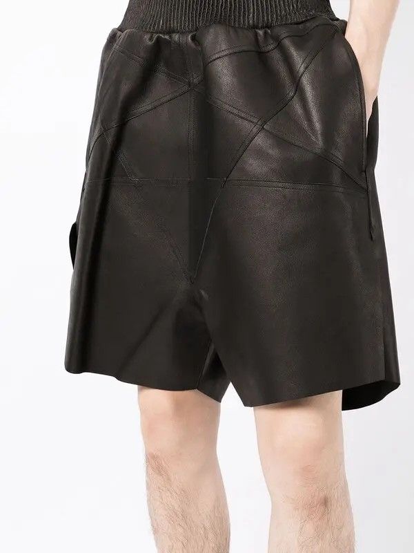 Rick Owens Rick Owens Gethsemane FW21 Leather Shorts Black Size US 32 Size US 32 / EU 48 - 1 Thumbnail
