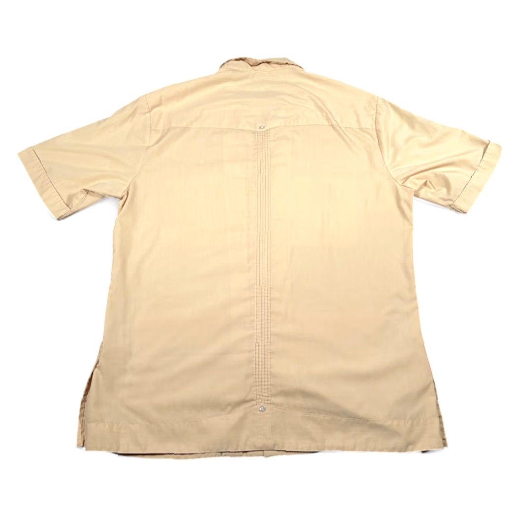 Vintage VINTAGE Guayabera Shirt Adult LARGE Brown Cuban Wedding Embroidered Buttons 70s Size US L / EU 52-54 / 3 - 3 Thumbnail